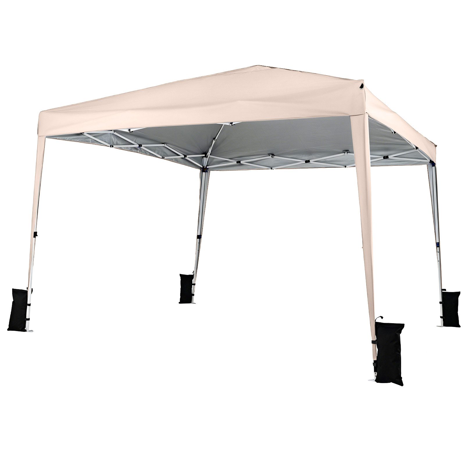 COSTWAY Faltpavillon, (1 x Transporttasche, 4 x Windseile, 8 x Bodenheringe, 4 x Sandsäcke), Pop-up Gartenzelt tragbar Sonnenschutz mit Tragetasche