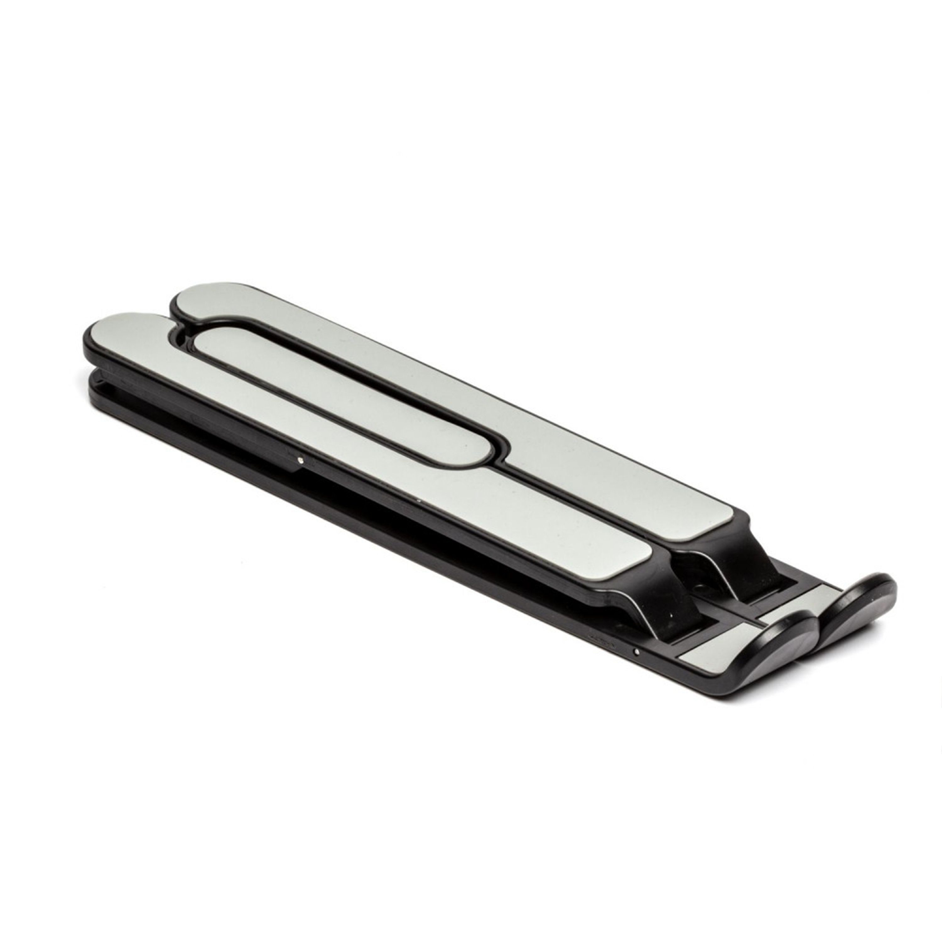 H-basics Laptop-Ständer Laptop-Ständer aus Kunststoff - Tablet Ständer, 6 Stufen der Höhenverstellung, Kompakt, Faltbar Ergonomischer Ständer, Tragbare Laptop-Halterung für Schreibtisch