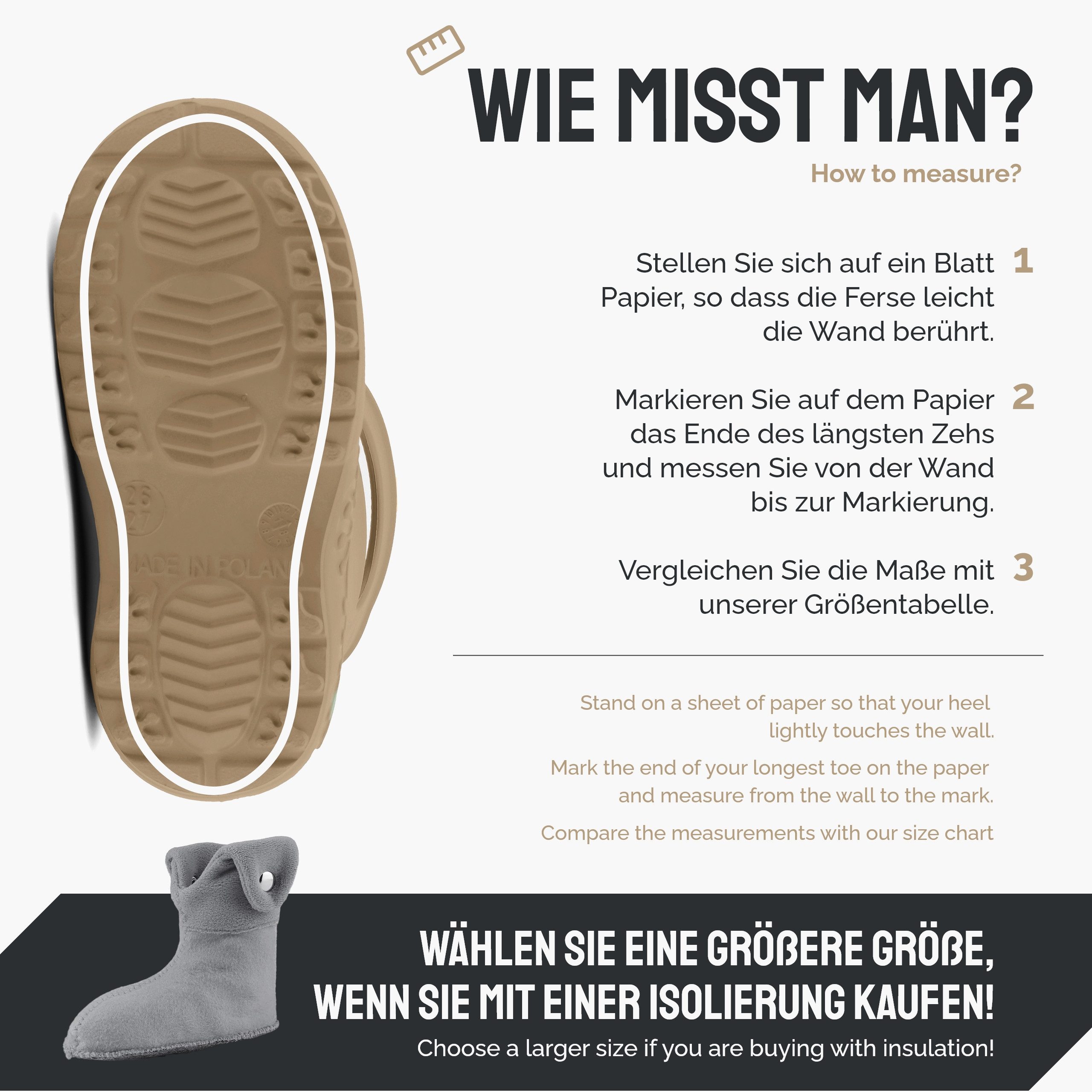 Ladeheid EVA Regenschuhe mit herausnehmbares Innenfutter LA-CA-04 Gummistiefel