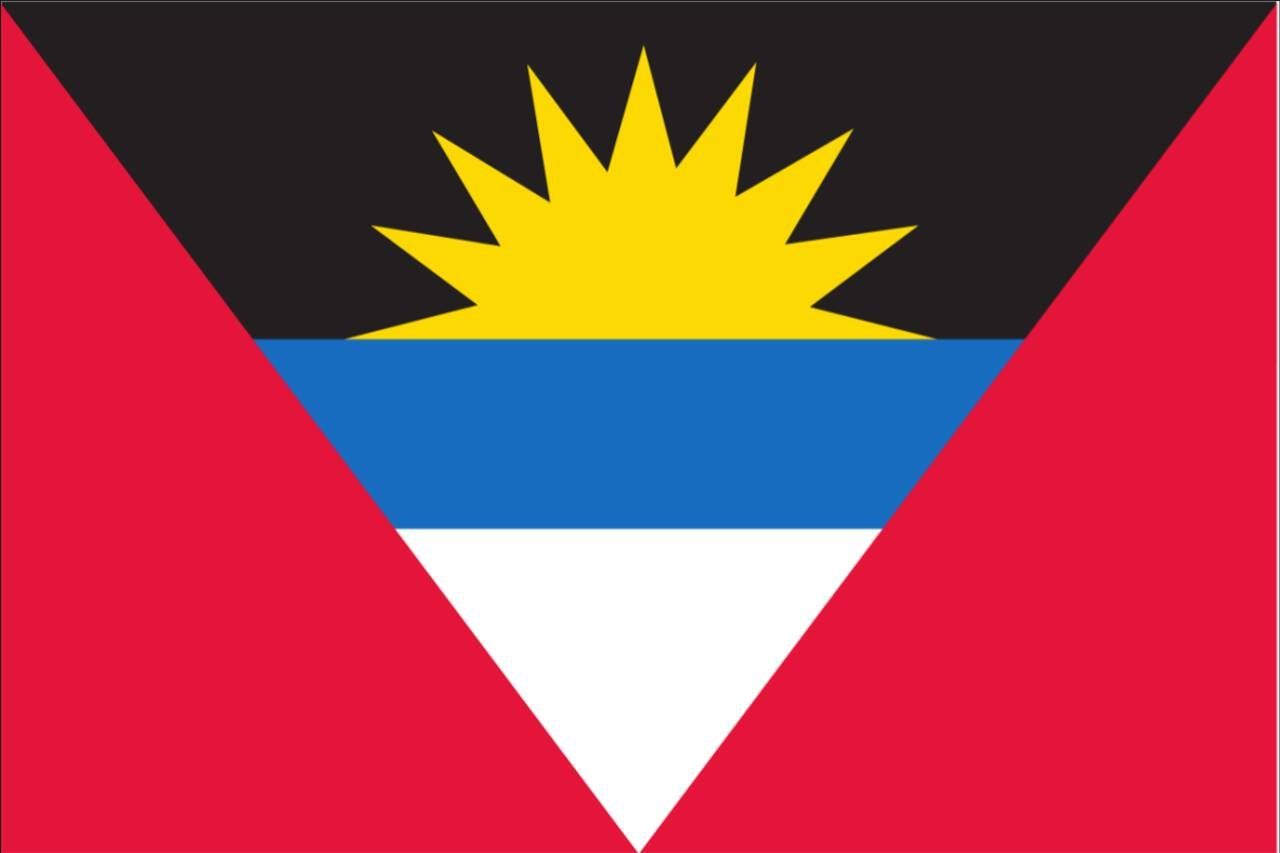 Flagge g/m² flaggenmeer und Querformat Antigua Barbuda 160