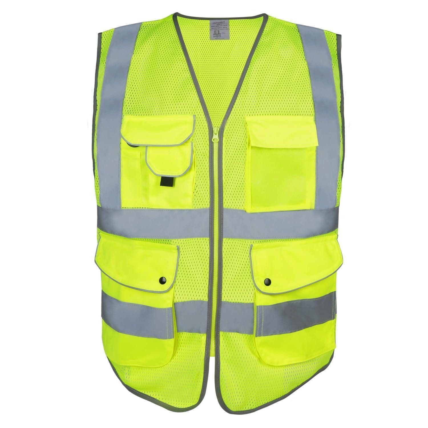 LuxusKollektion Warnweste Warnweste Gelb Mesh XXL