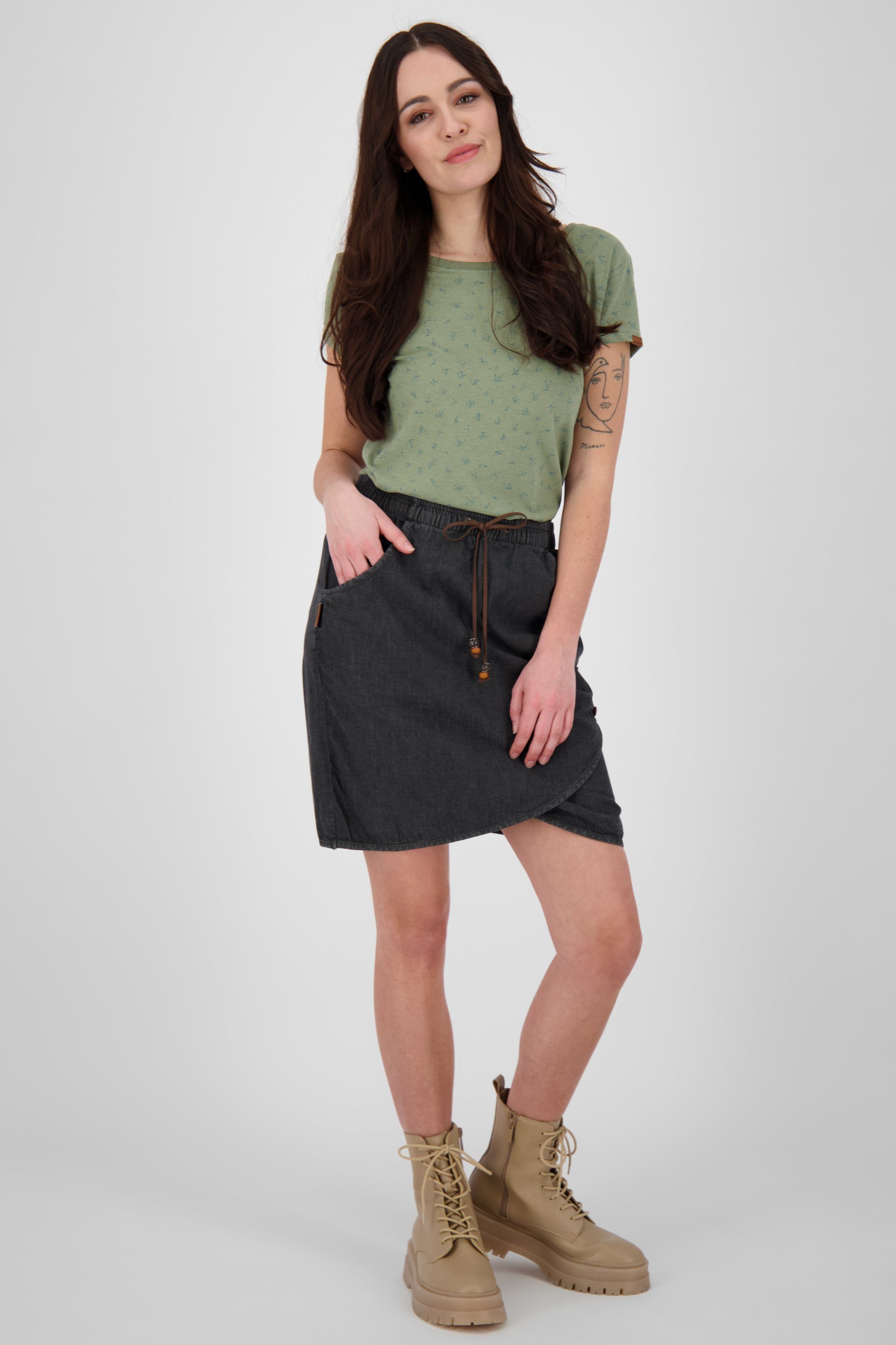 Alife Skirt black DNM Sommerrock LucyAK A Kickin Damen denim &