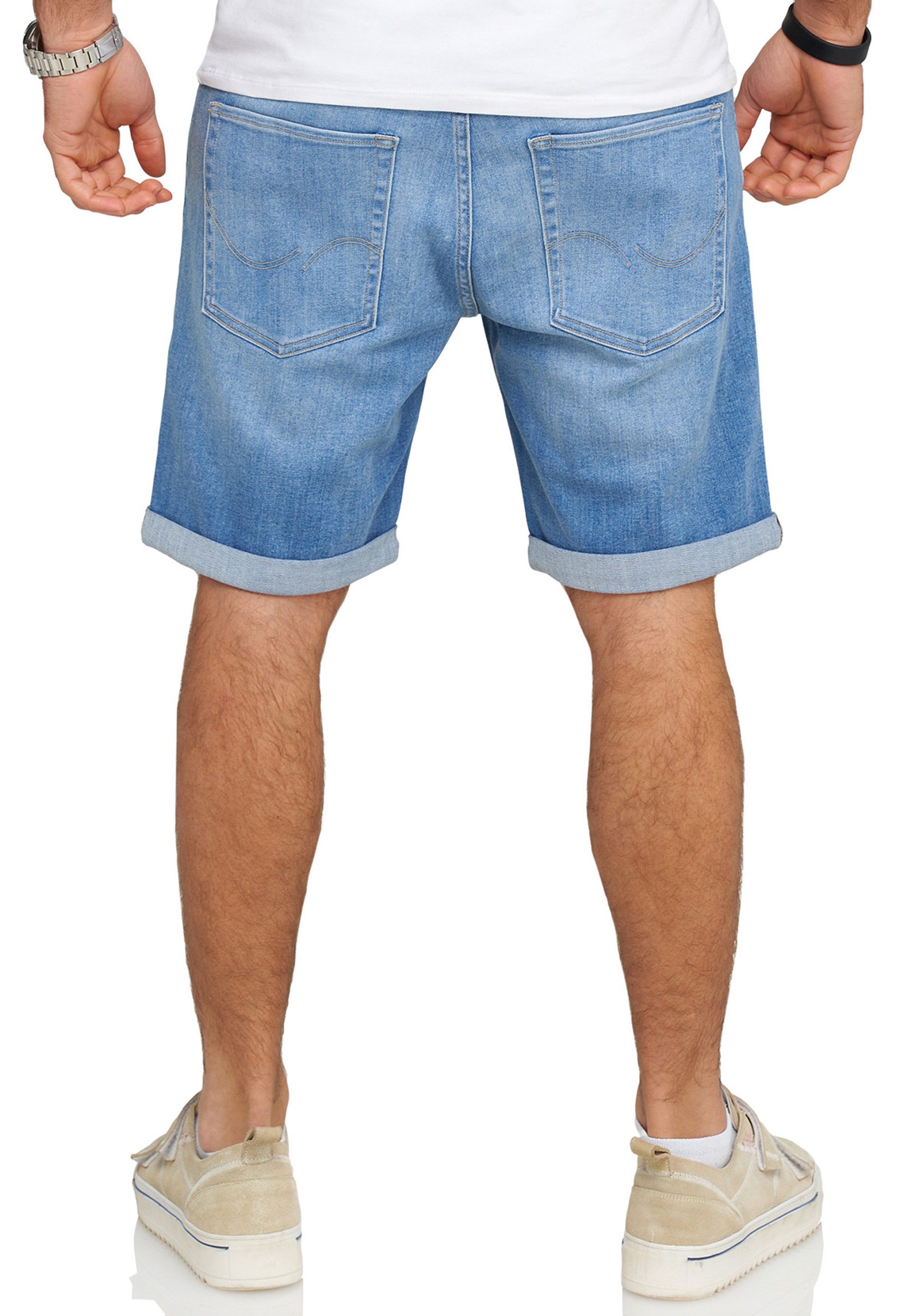 Jack & Jones Jeansshorts JJIRICK JJIINFINITY SHORTS Kurze Jeanshose im 5-Pocket-Stil Casual Denim Pants mit Waschung