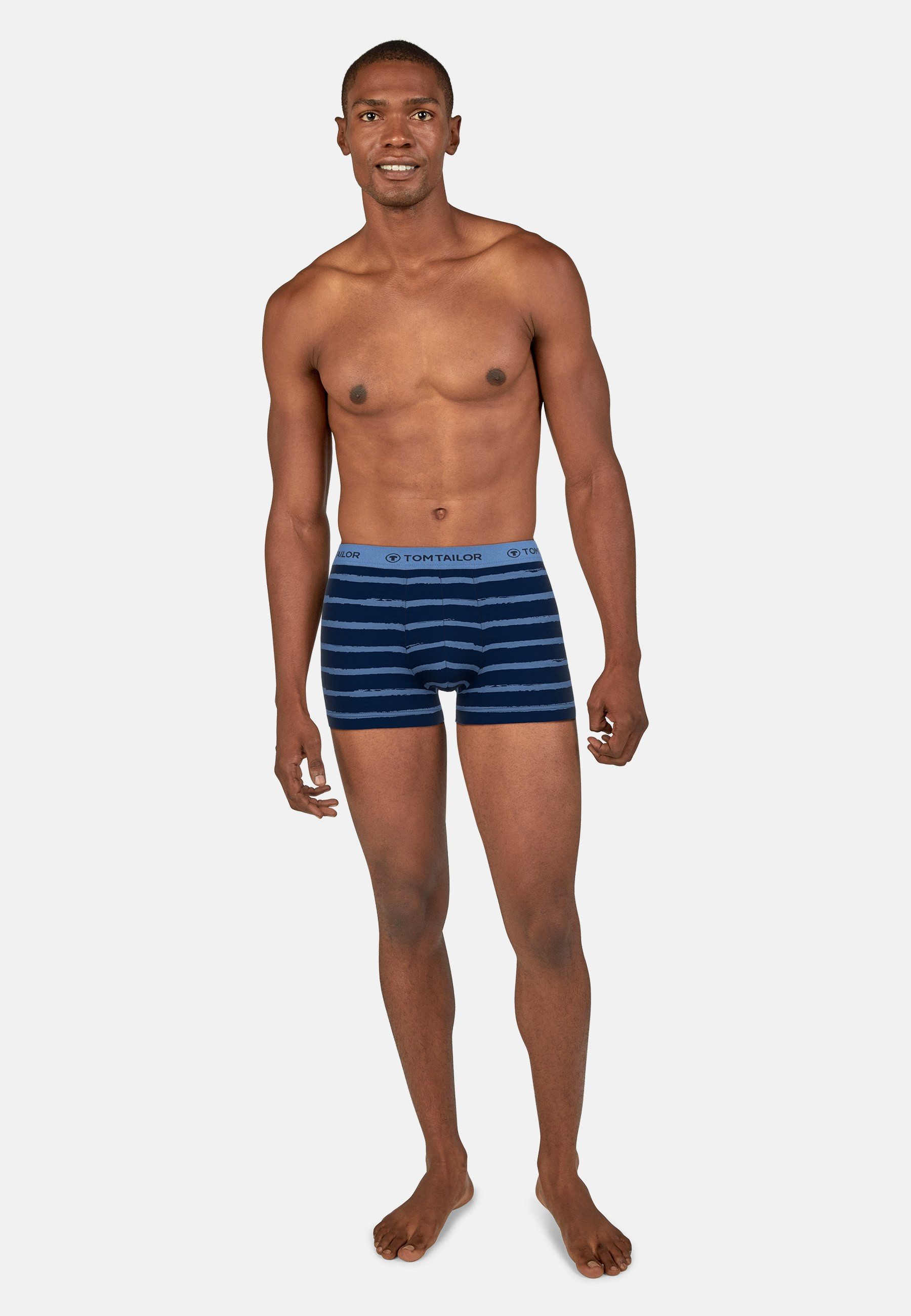 TOM TAILOR Boxershorts Buffer (3er Pack) weich, bequem, eng, elastisch, Logobund, Baumwollmix