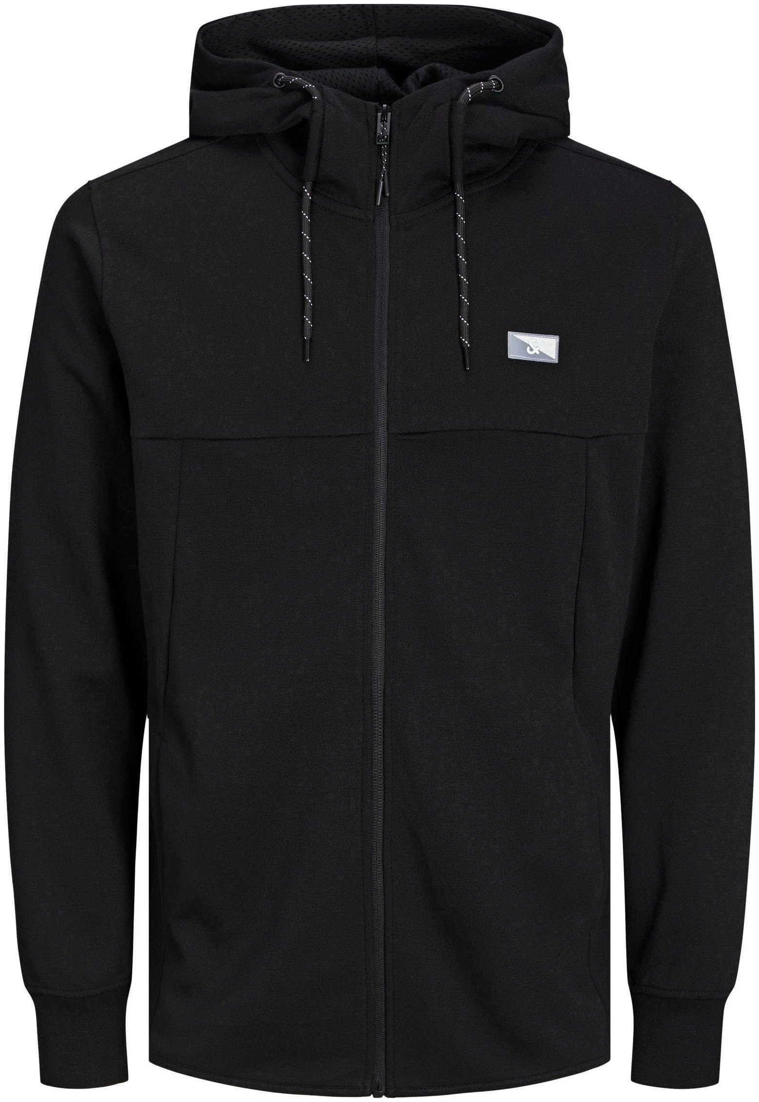 Jack schwarz Kapuzensweatjacke AIR & HOOD SWEAT Jones ZIP