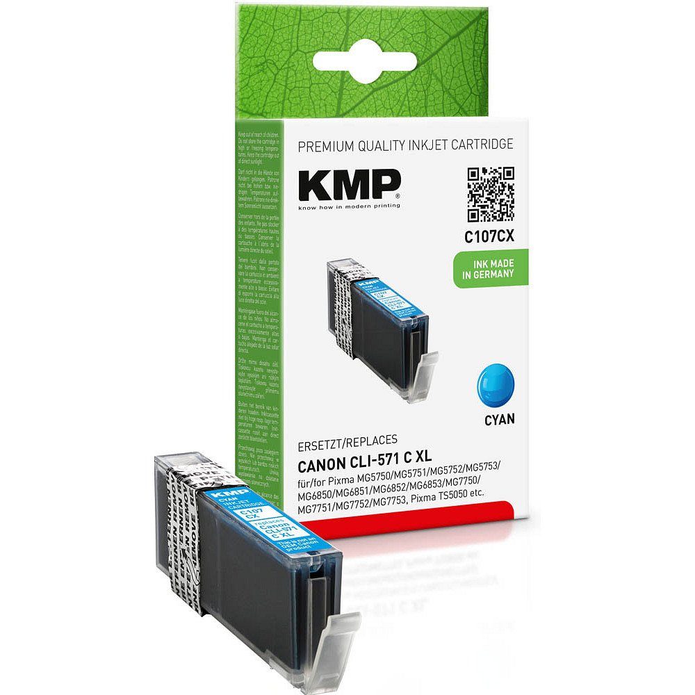 CLI-571XL Farbe, (1 Canon 1-tlg) KMP C107CX cyan - Tinte 1 ERSETZT Tintenpatrone