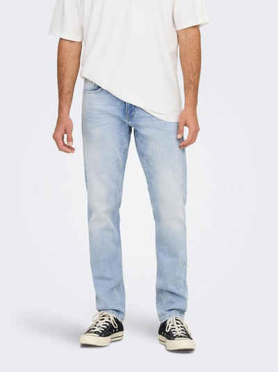 ONLY & SONS Slim-fit-Jeans Slim Fit Jeans Denim Hose Pants Stone Wash Trousers ONSWEFT 4786 in Blau