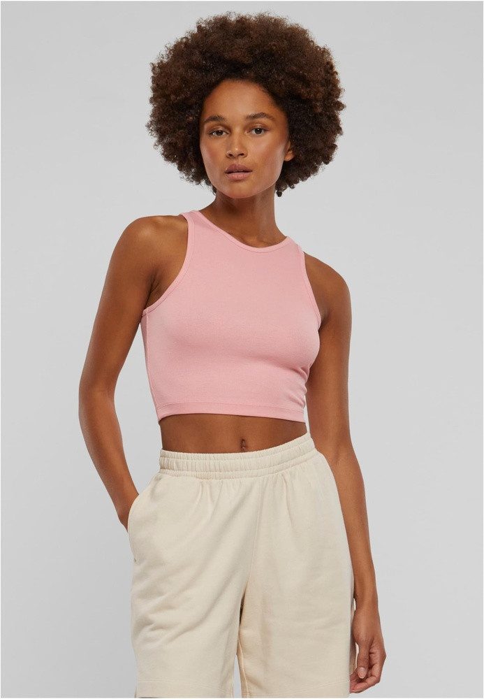 URBAN CLASSICS Shirttop Ladies Cropped Rib Top