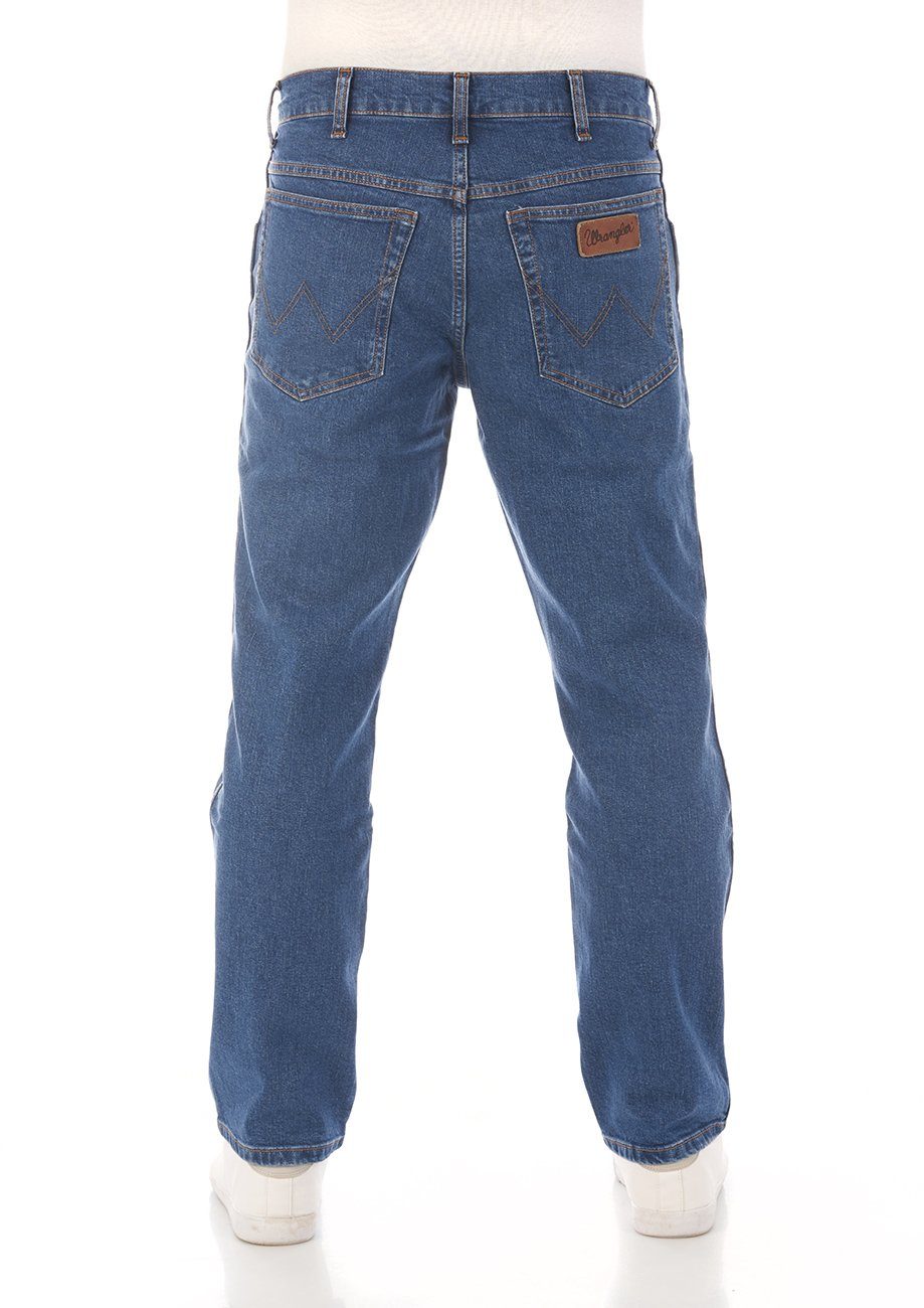Wrangler Straight-Jeans Herren Jeanshose Texas Fit Blue Hose mit Tomorrow Stretch Denim Stretch (WSS1HR13N) Regular