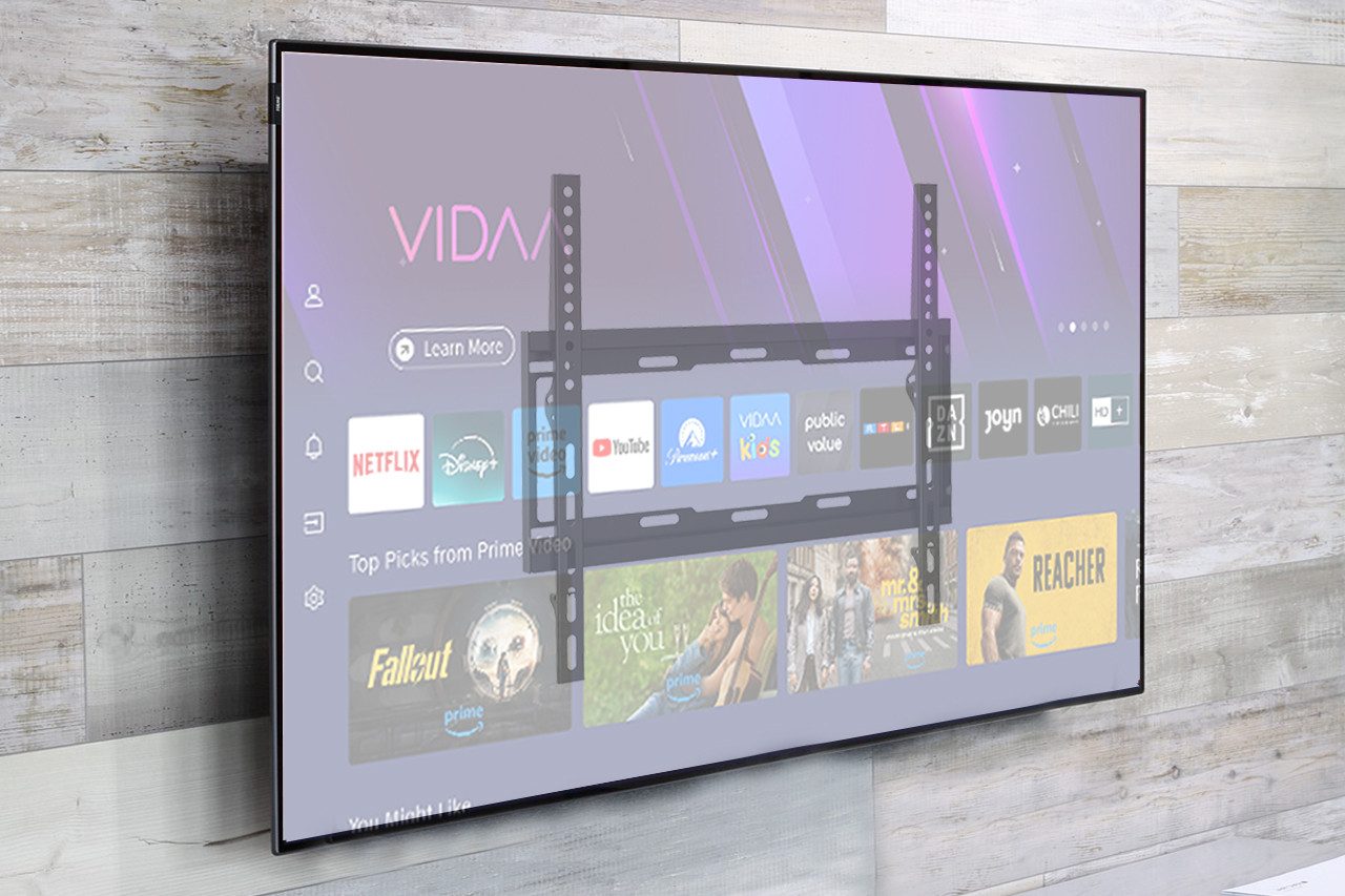 JTC24 TV-Wandhalterung TV Wandhalter für Fernseher von 32" bis 55", (bis 55 Zoll, TV Wandhalterung 32"-55", fix, VESA max. 400x400)