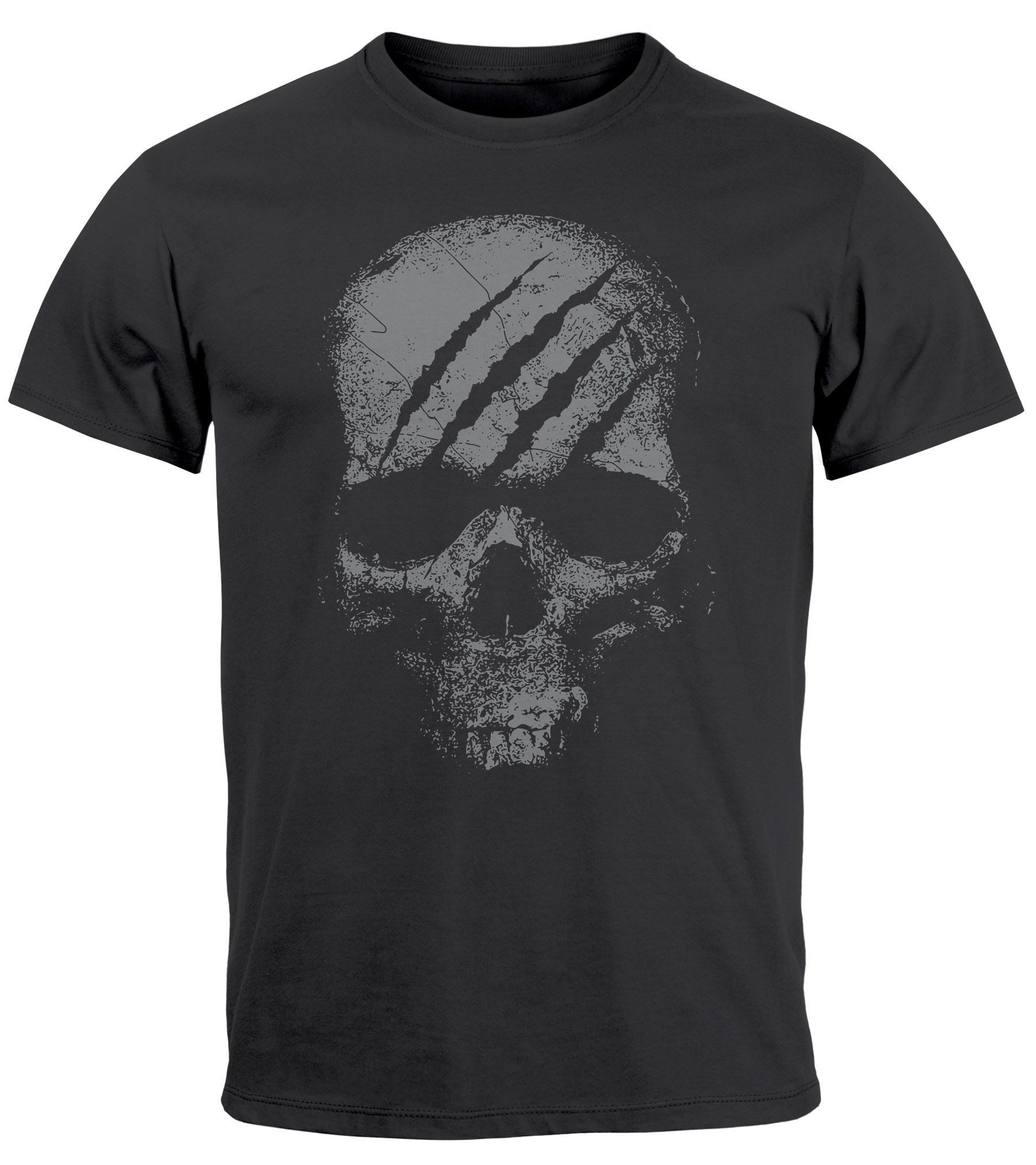 Neverless Print-Shirt Herren T-Shirt Totenkopf Skull Totenschädel Skelett P günstig online kaufen