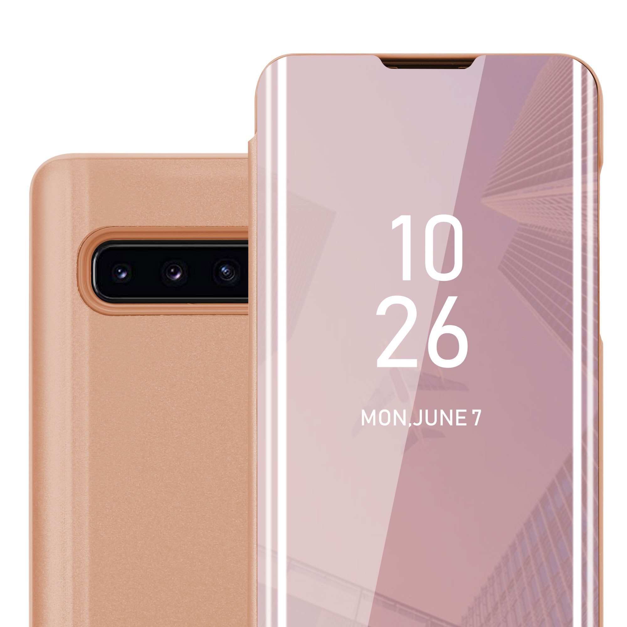 Cadorabo Handyhülle für Samsung Galaxy S10 PLUS Hülle Samsung Galaxy S10 PLUS, Klappbare Handy Schutzhülle - Hülle - mit Standfunktion und Kartenfach