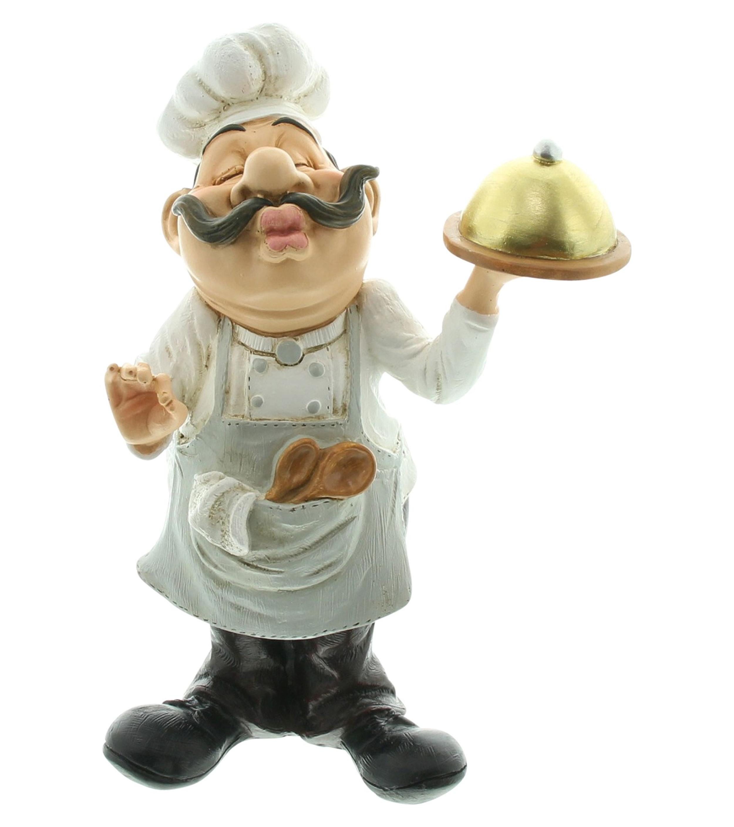 Dekofigur Dekofigur Chefkoch Francois Polyresin 23cm – witzige Statue