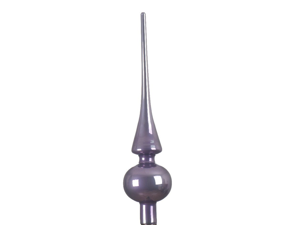 Kaemingk Christbaumspitze, Christbaumspitze Glas 26cm - Heidelila glänzend