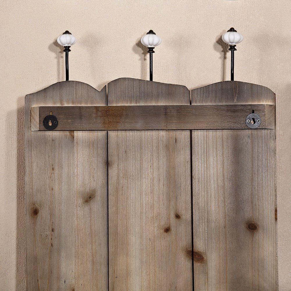 Melko Garderobe Garderobenpaneel Wandgarderobe mit 6 Haken Wandpaneel Flurgarderobe (Stück, 1 St., Stück), Unkomplizierte Befestigung an der Wand