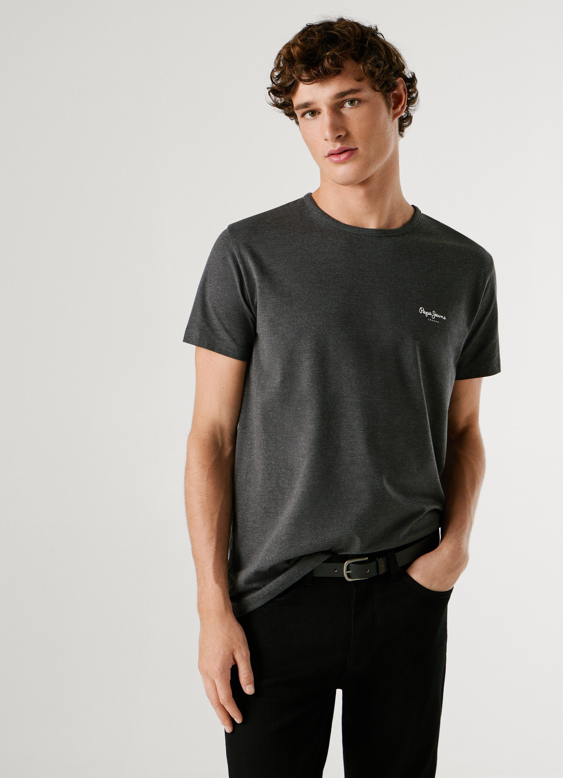 Pepe Jeans T-Shirt ORIGINAL BASIC 3N Rundhals mit kleinem Logodruck