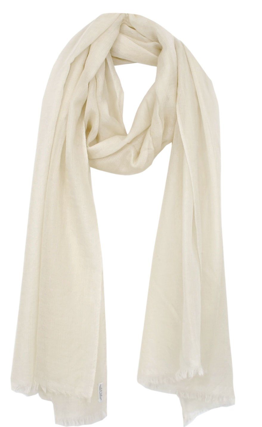 Bovari Kaschmirschal Kaschmir Schal Damen - 100% Kaschmir - Extra Leicht / Hauchzart, - Premium Cashmere - extra dünner Sommerschal - 200 x 70 cm