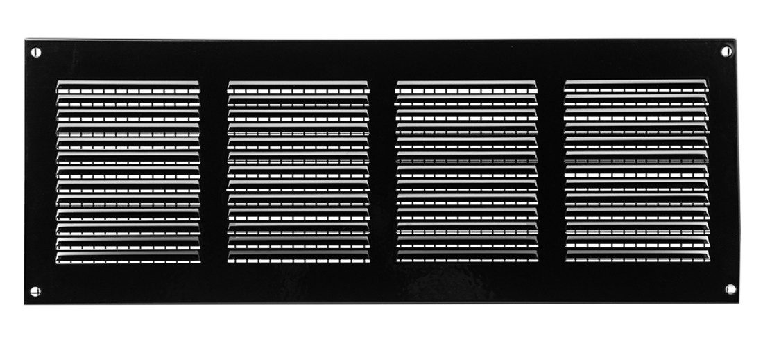 Lüftungsgitter Вентиляционные решетки LG-4015 BL Schwarz 400 x 150 Fliegengitter Abluftgitter, mit Insektenschutz