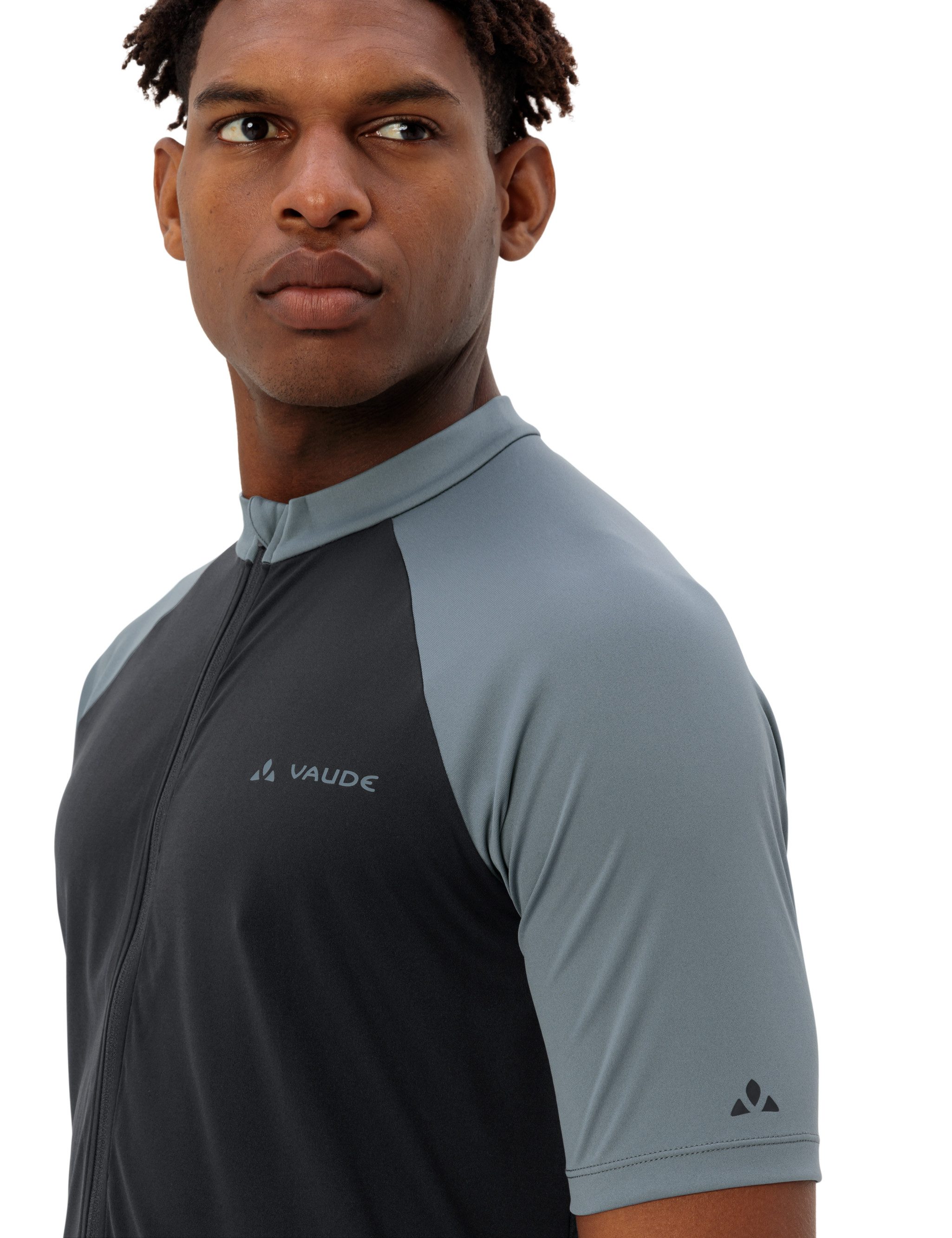 VAUDE Radtrikot Men's Matera FZ Tricot II für Radsport, mit drei offenen Rückentaschen, mit kurzen Ärmeln