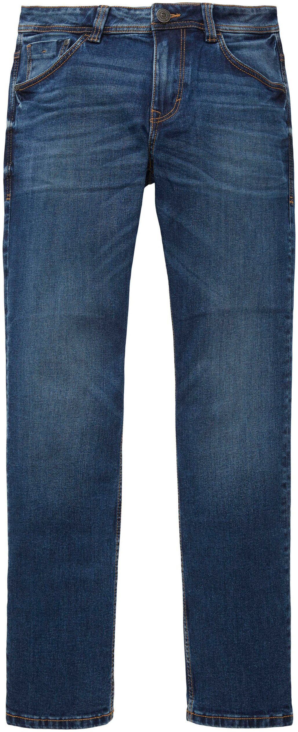 used mid mit MARVIN TAILOR Logo-Print TOM kleinem 5-Pocket-Jeans stone