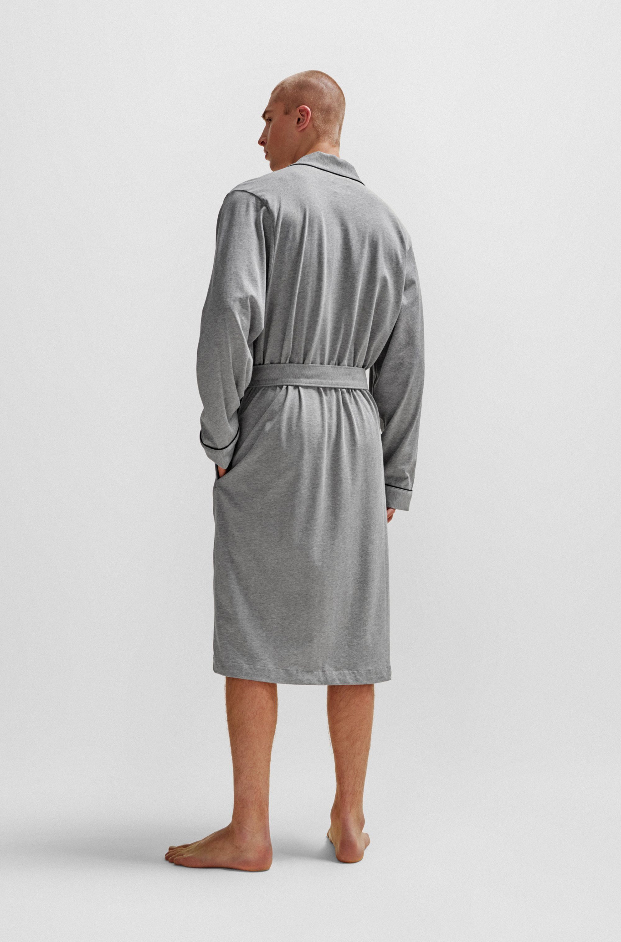 BOSS Morgenmantel Kimono BM, Baumwolle, Kimono-Kragen, günstig online kaufen