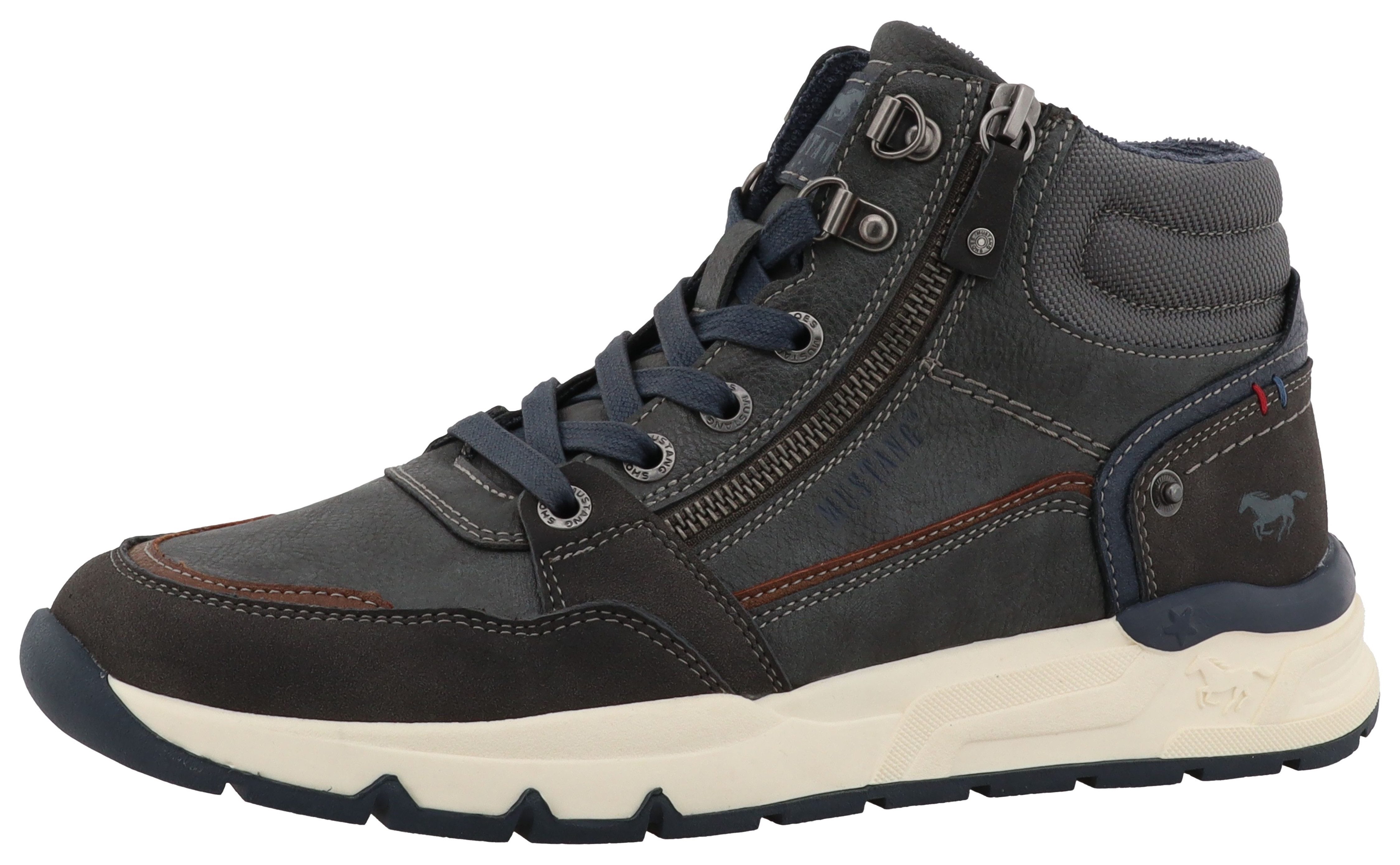 Mustang Shoes Mart Sneaker High Top Sneaker, Schnürboots mit Reißverschluss günstig online kaufen