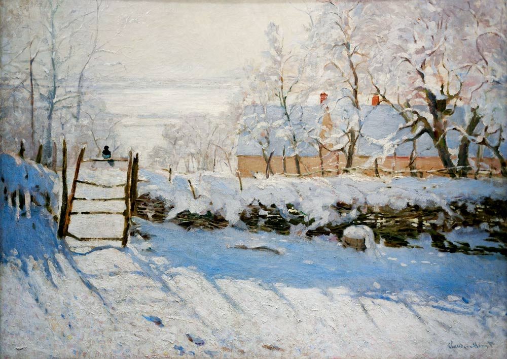 Bluebird Puzzle Puzzle Claude Monet - The Magpie, 1869, Puzzleteile