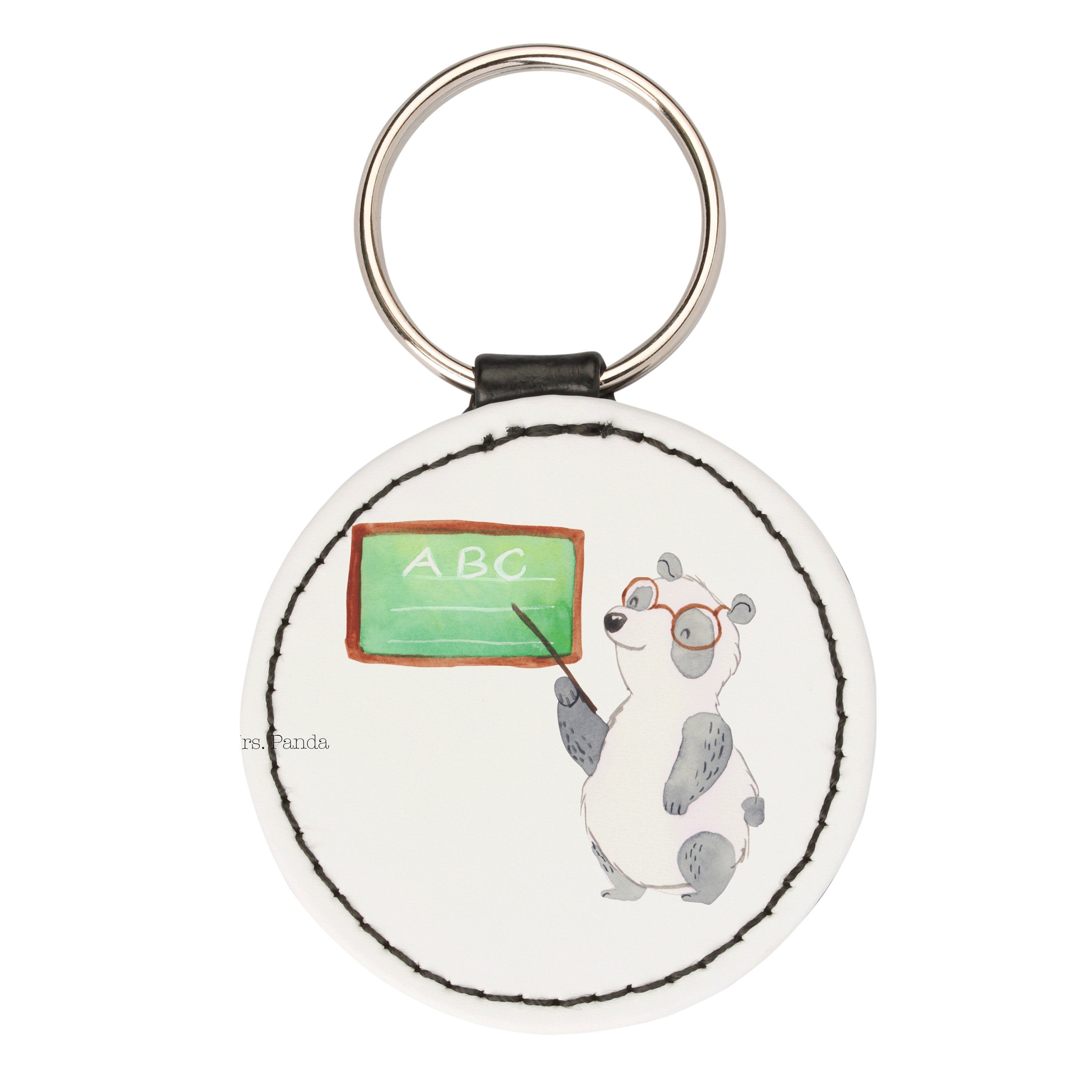 Mr. & Mrs. Panda Schlüsselanhänger »Panda Lehrer Weiß Geschenk