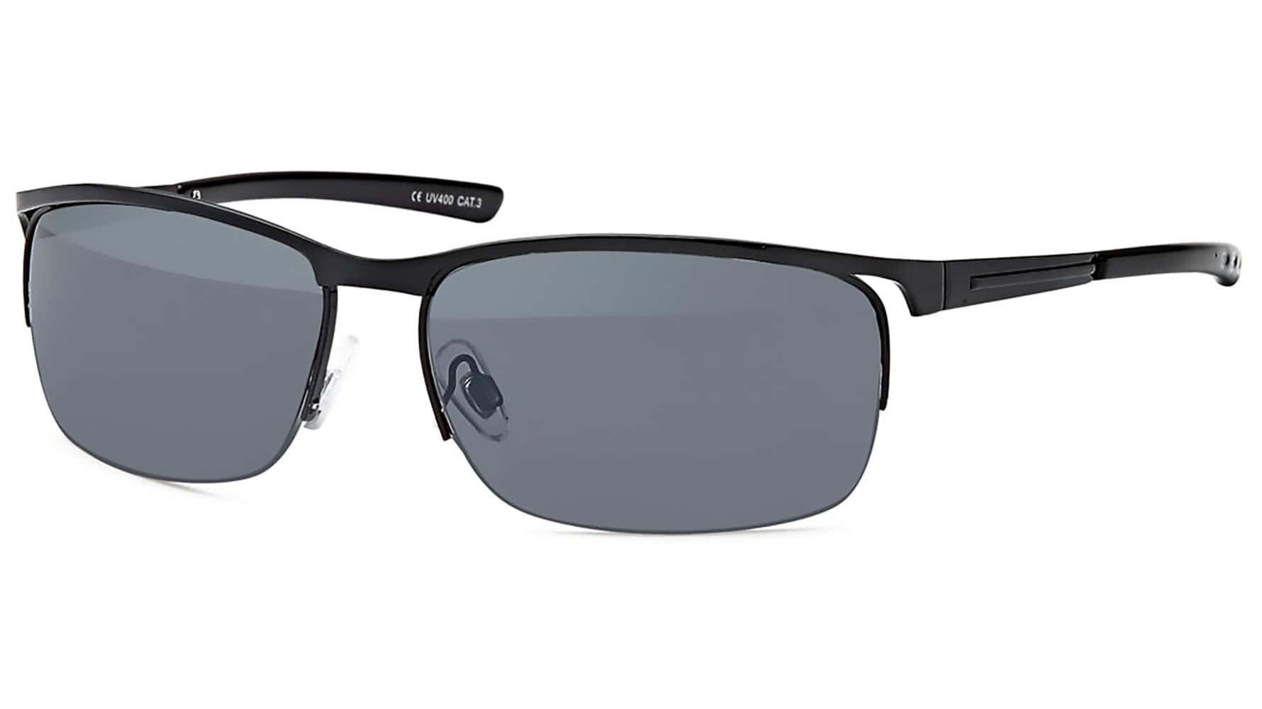BEZLIT Eyewear Pilotenbrille Herren Designer Sport Biker Sonnen Brille (1-St) mit schwarzen Linsen Schwarz/Schwarz