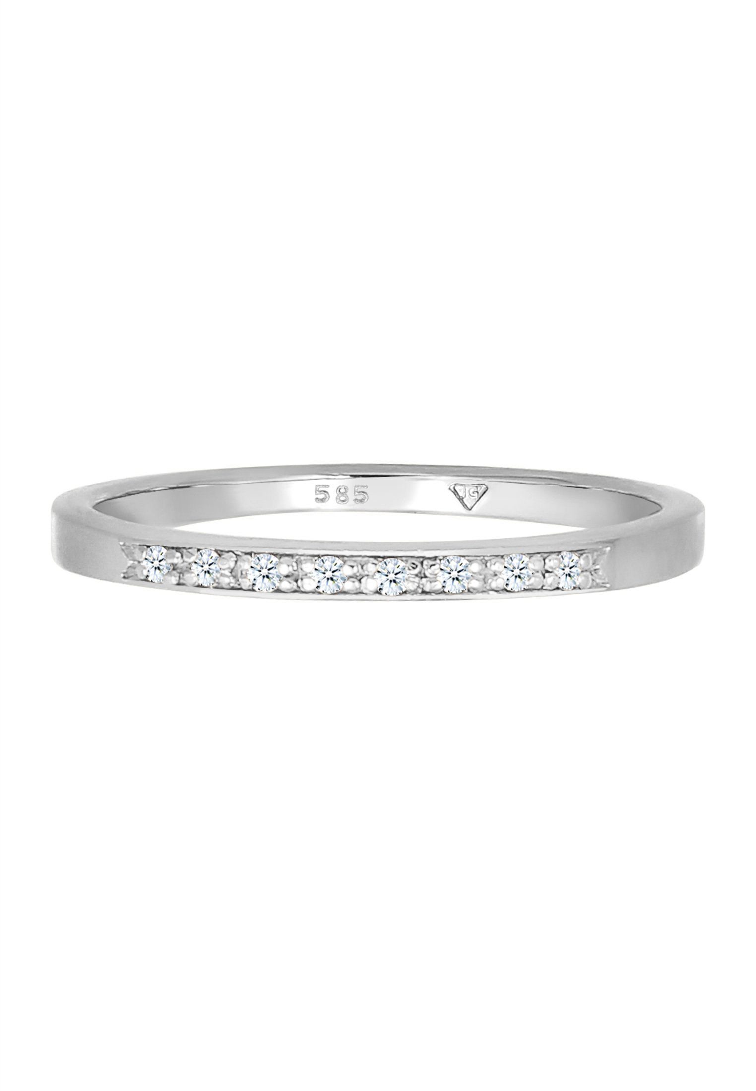 Elli DIAMONDS Verlobungsring Bandring Verlobung Diamant (0.04 ct) 585 Weißg günstig online kaufen