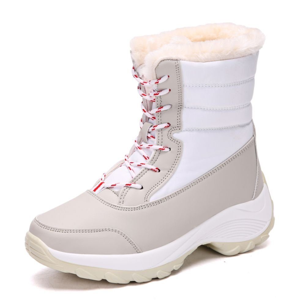 HUSKSWARE Schneeschuhe (Outdoor-Schneestiefel, Warme Wanderschuhe, High-Top-Schuhe), Warm und rutschfest, Stilvoll und schön Weiß