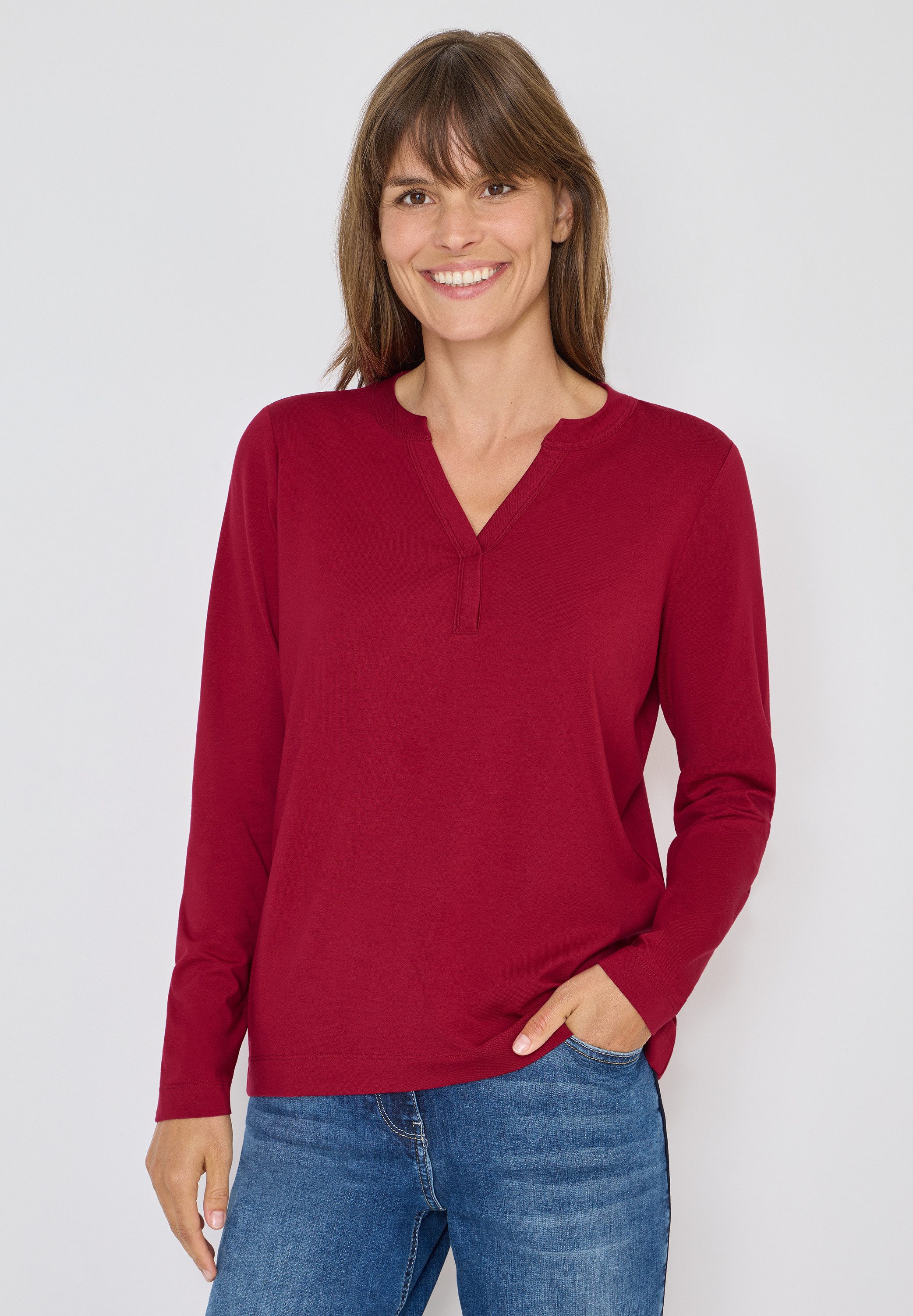 CECIL Langarmshirt im soften Baumwoll-Mix günstig online kaufen