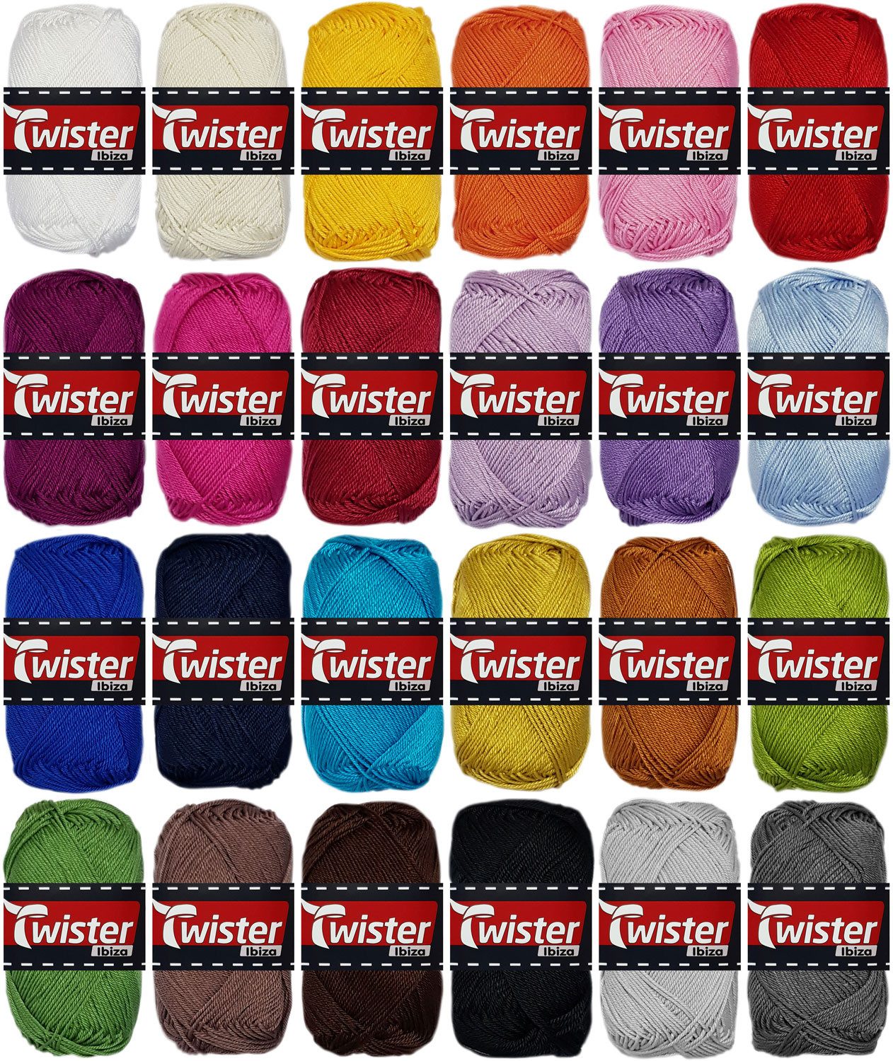 Kurtenbach 10x50 Gramm Twister Ibiza aus 100 % Baumwolle Farbauswahl Bastelgarn