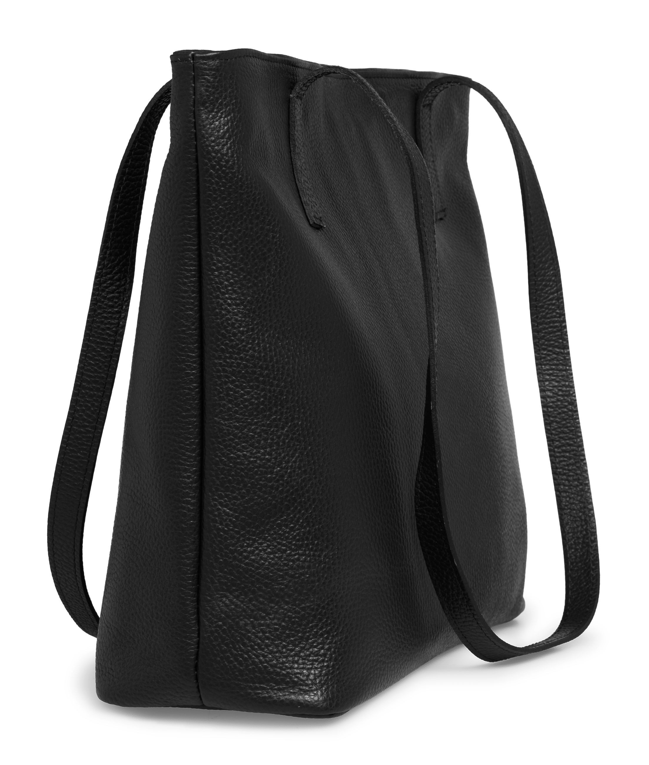 Caspar Schultertasche Leder Damen Shopper Tasche - PREMIUM LINE - Modell No.853, elegant, robust & unempfindlich - 100% Echtleder - Handmade in Italy