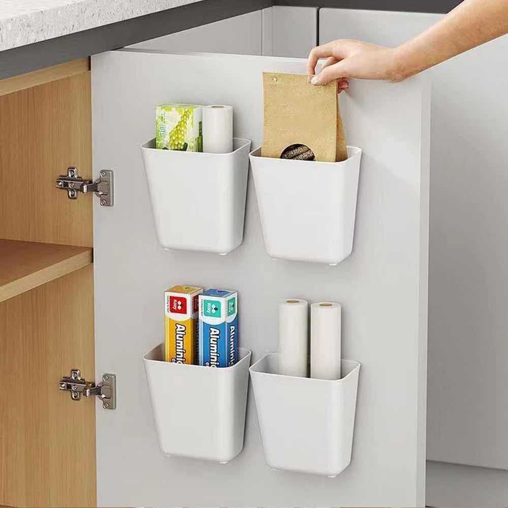 NUODWELL Küchenorganizer-Set 4 Stück Küchenschranktür-Aufbewahrungsbox, Sel günstig online kaufen