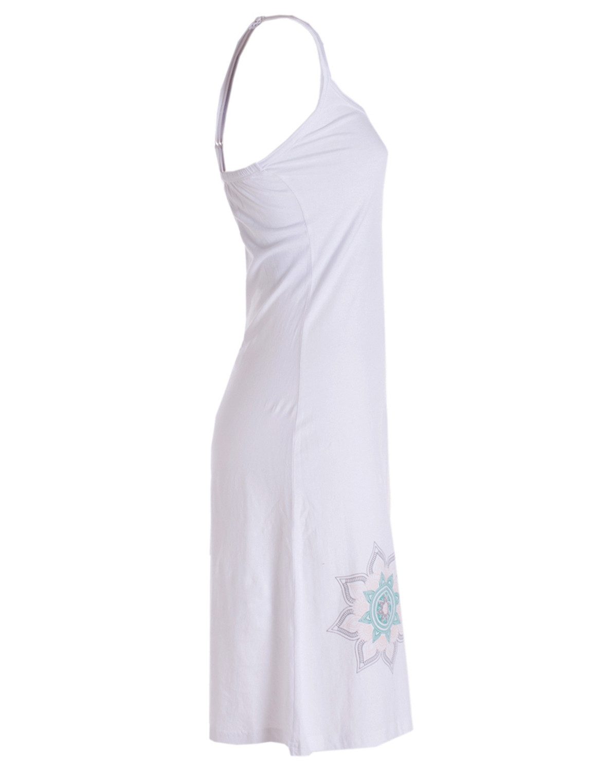Vishes Sommerkleid Damen Sommer-Kleider Mini-Kleid Jersey-Kleid Spagettiträger-Kleid Goa, Hippie, Retro Style