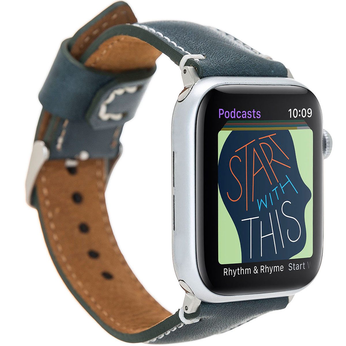 Burkley Smartwatch-Armband Exklusives Vintage Lederarmband, Handmade Stil 22