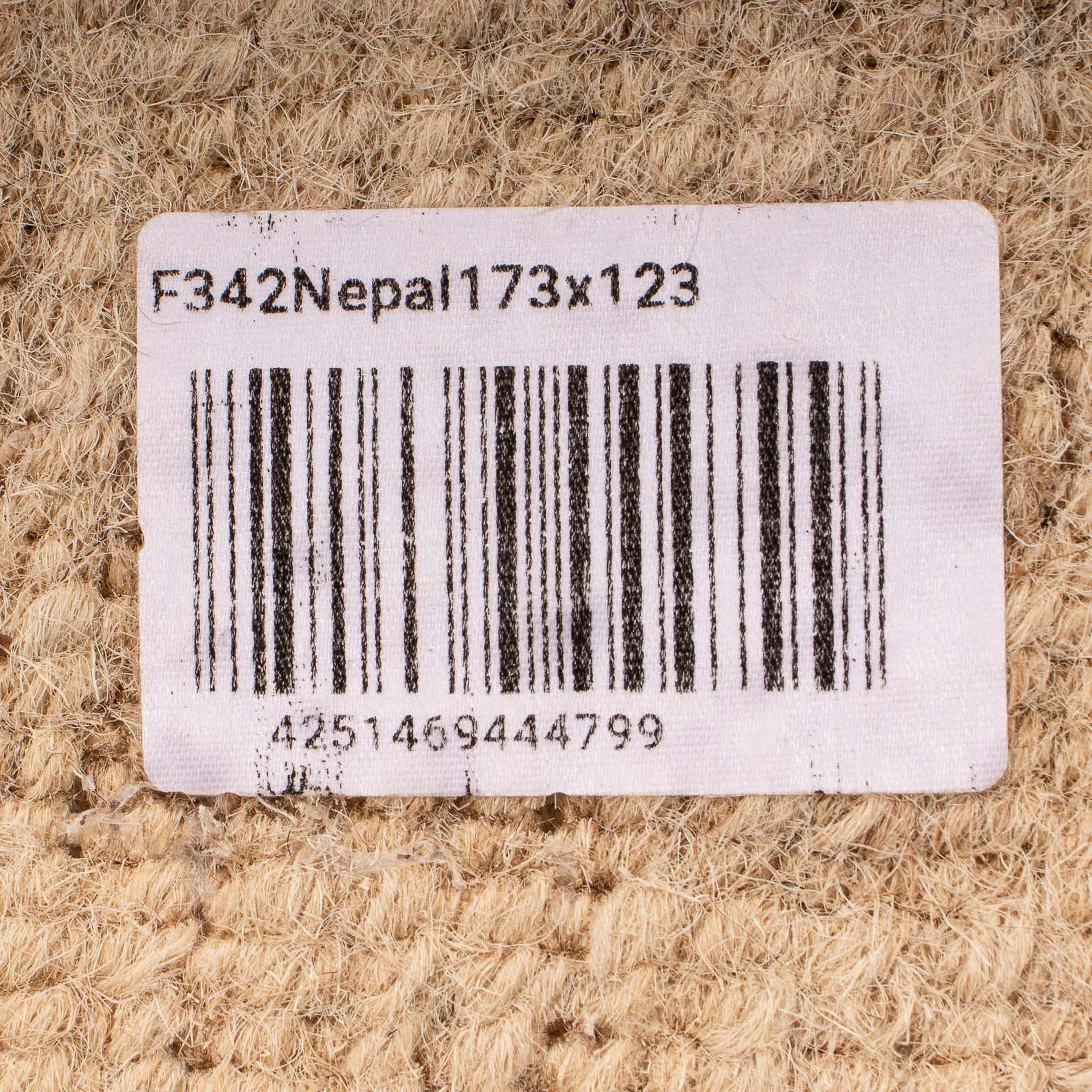 Wollteppich Nepal - 173 x Wohnzimmer, Einzelstück 18 Zertifikat mit Handgeknüpft, morgenland, rechteckig, - cm mm, 123 Höhe: hellbeige