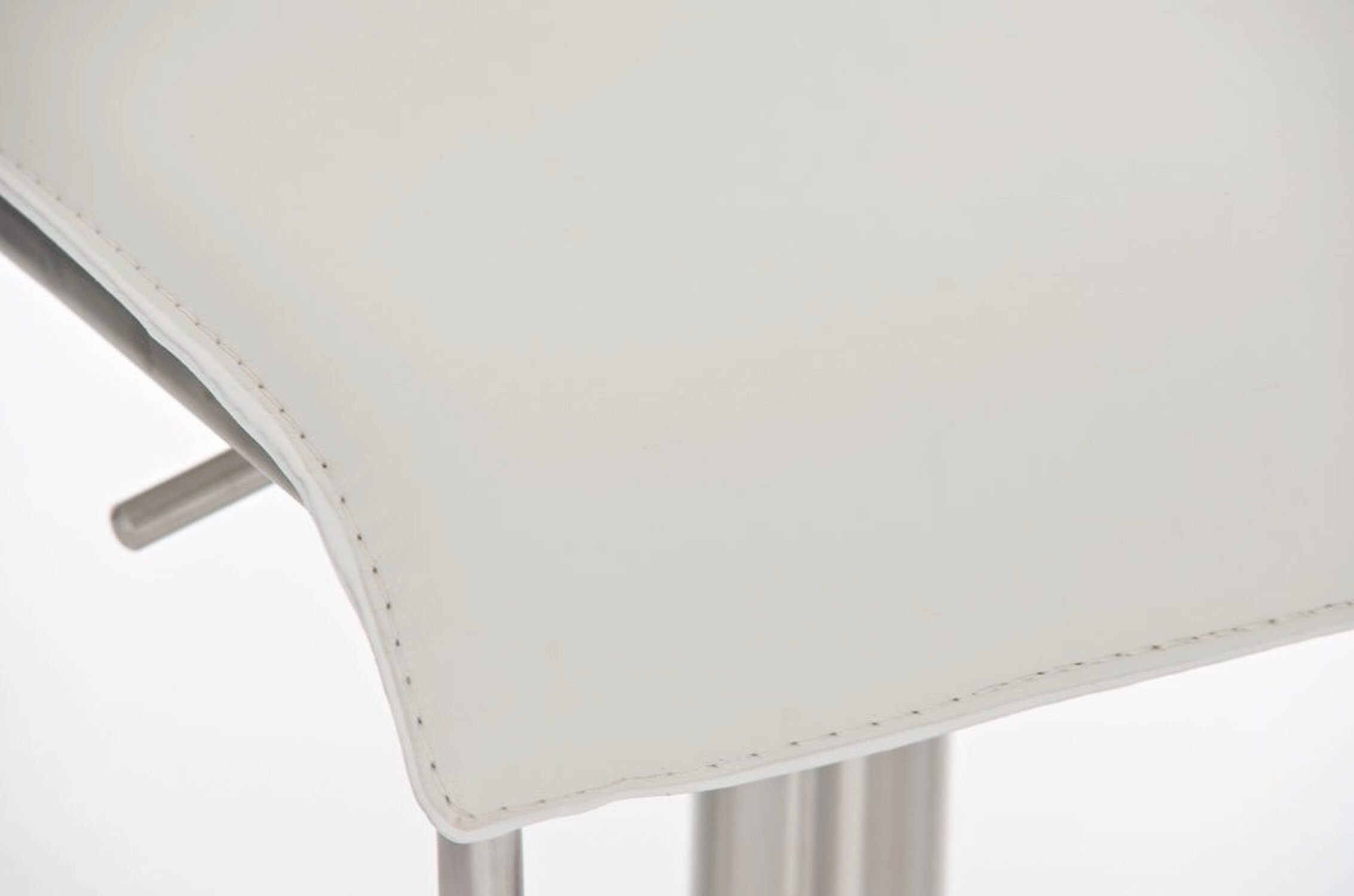 - Theke - & Hocker (mit höhenverstellbar - Edelstahl - drehbar Weiß 360° Kunstleder Fußstütze Lima Küche), Sitzfläche: für TPFLiving Barhocker