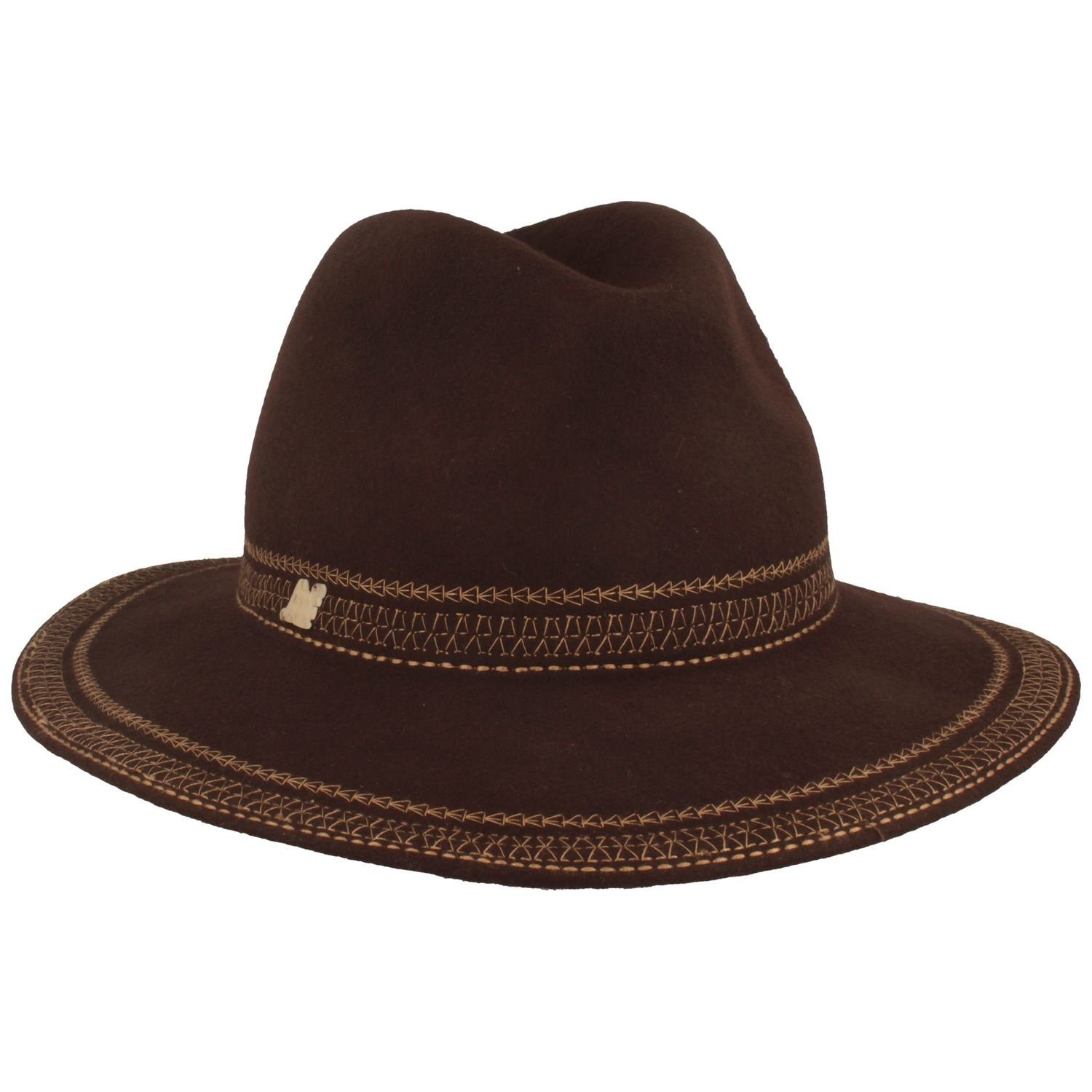 Angiolo Frasconi Filzhut Angiolo Frasconi Damen Traveller mit Ziernähten