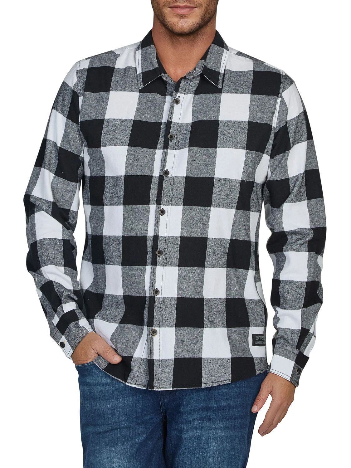 riverso Langarmhemd Herren Karohemd RIVArne Regular Fit (1-tlg)