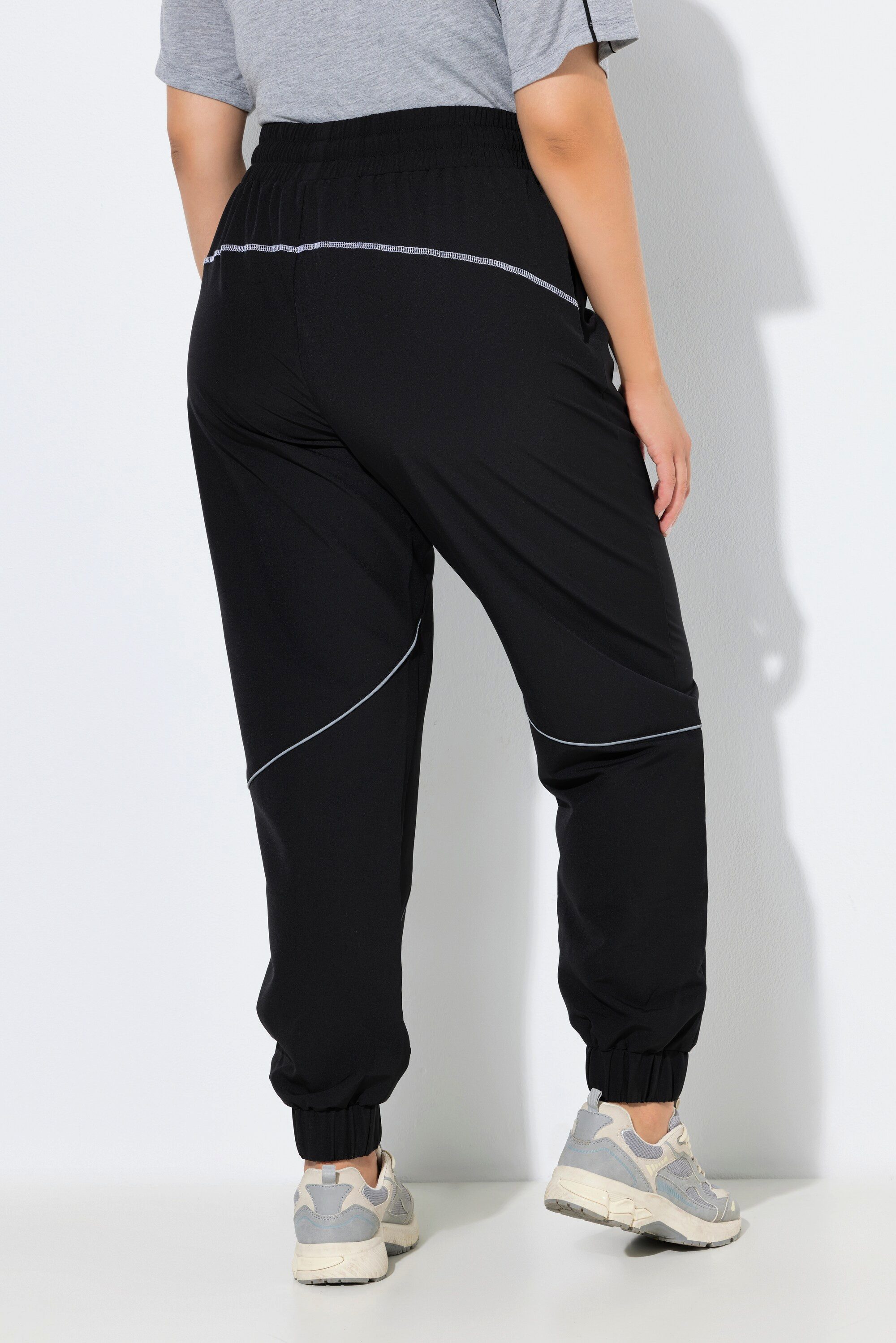 Ulla Popken Jogginghose Funktions-Trainingshose wasserabweisend Reflektor