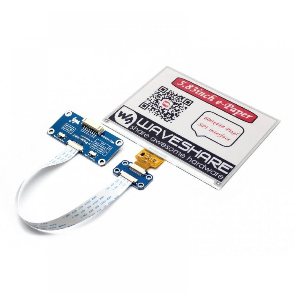LED-Display 5.83 600×448 ePaper Display HAT für Raspberry Pi, dreifarbig (rot