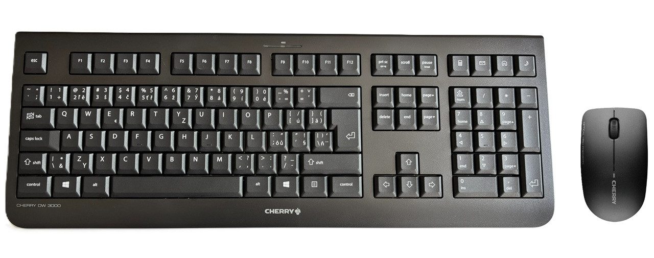 DW 3000, Kabelloses, Tschechisches/Slowakisches Layout (QWERTZ/QWERTY) Tastatur- und Maus-Set