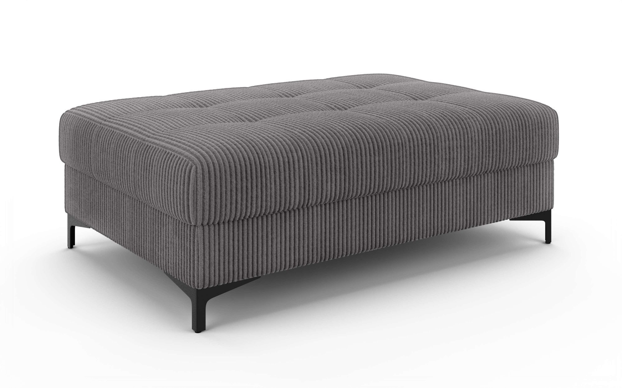 OTTO home Polsterhocker LEEVKE Sitzhocker passend zum Sofa, Breite 115 cm, mit hochelastischer Schaum und Wellenunterfederung
