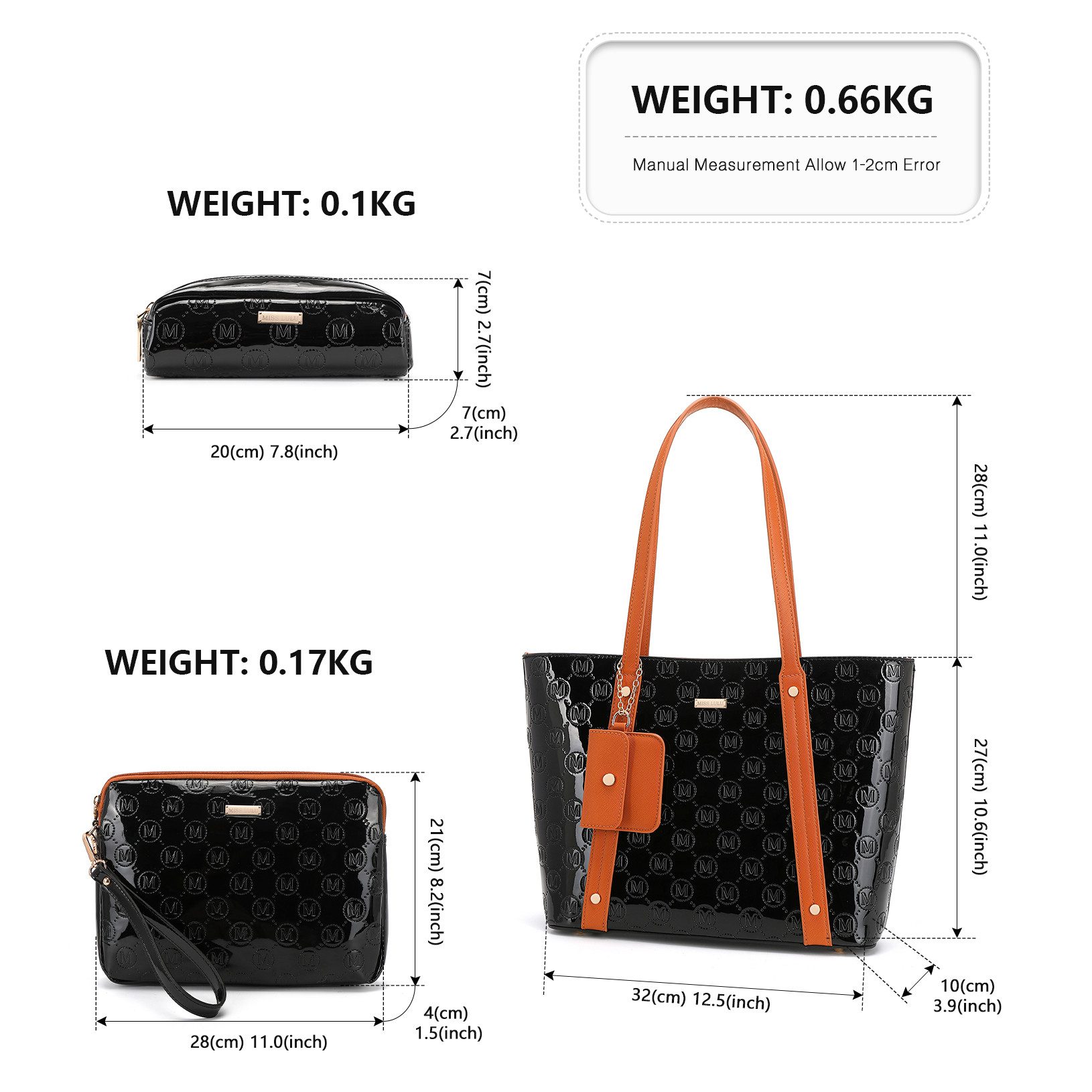 Miss Lulu Shopper Damen Handtasche Set, günstig online kaufen
