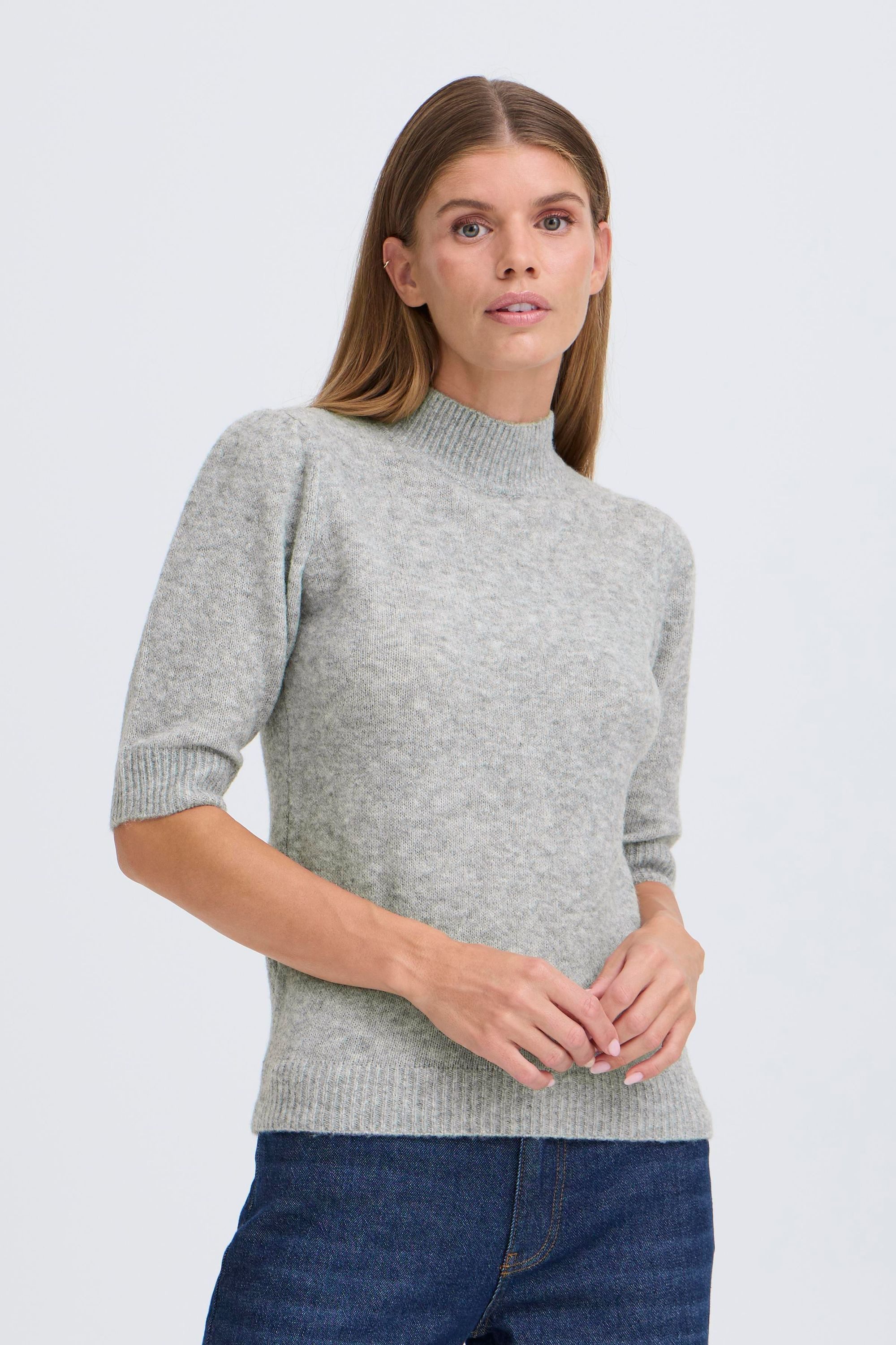 OXMO Strickpullover OXISIF Modischer Kurzarm-Pullover günstig online kaufen