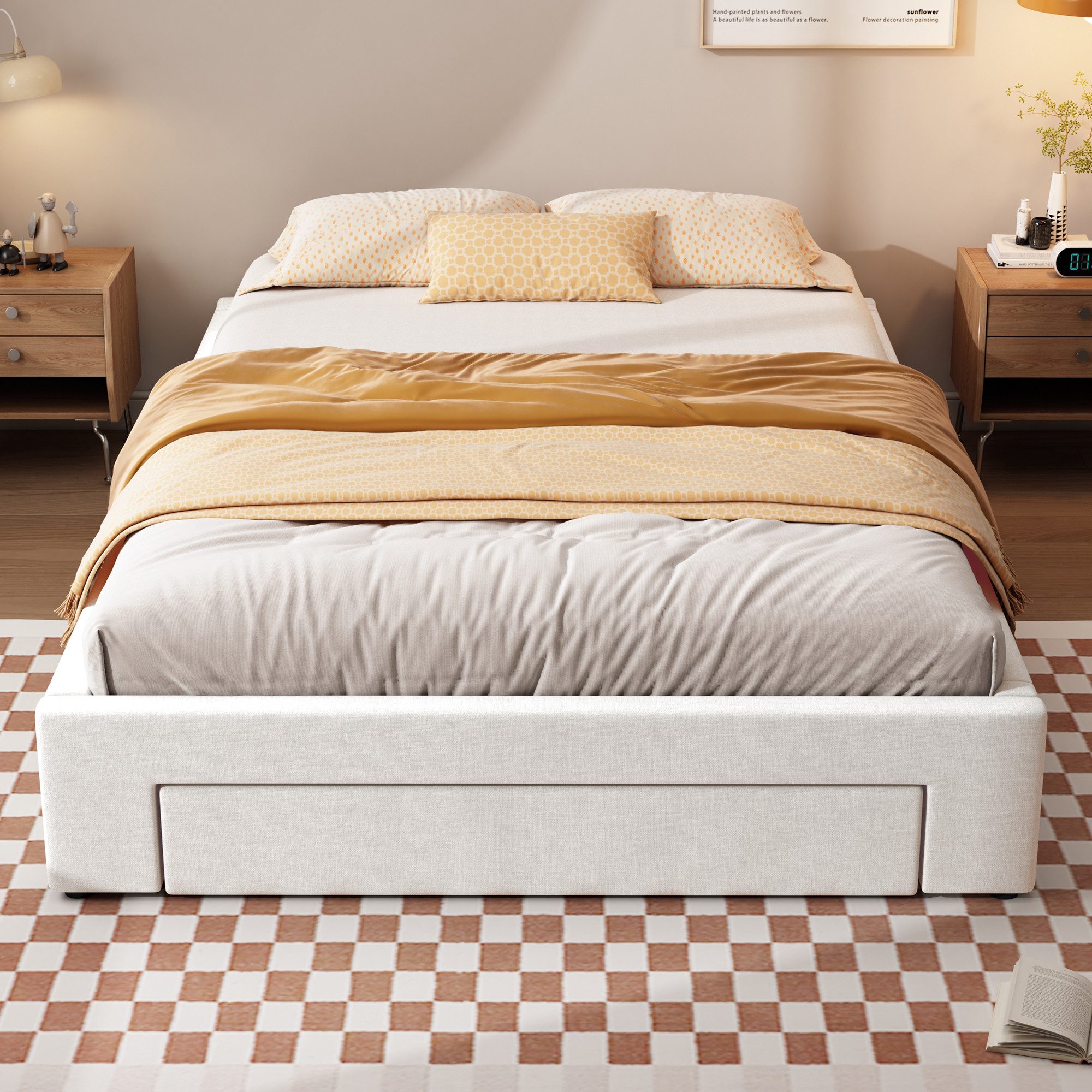 Flieks Polsterbett, Doppelbett Flachbett 140x200cm mit günstig online kaufen