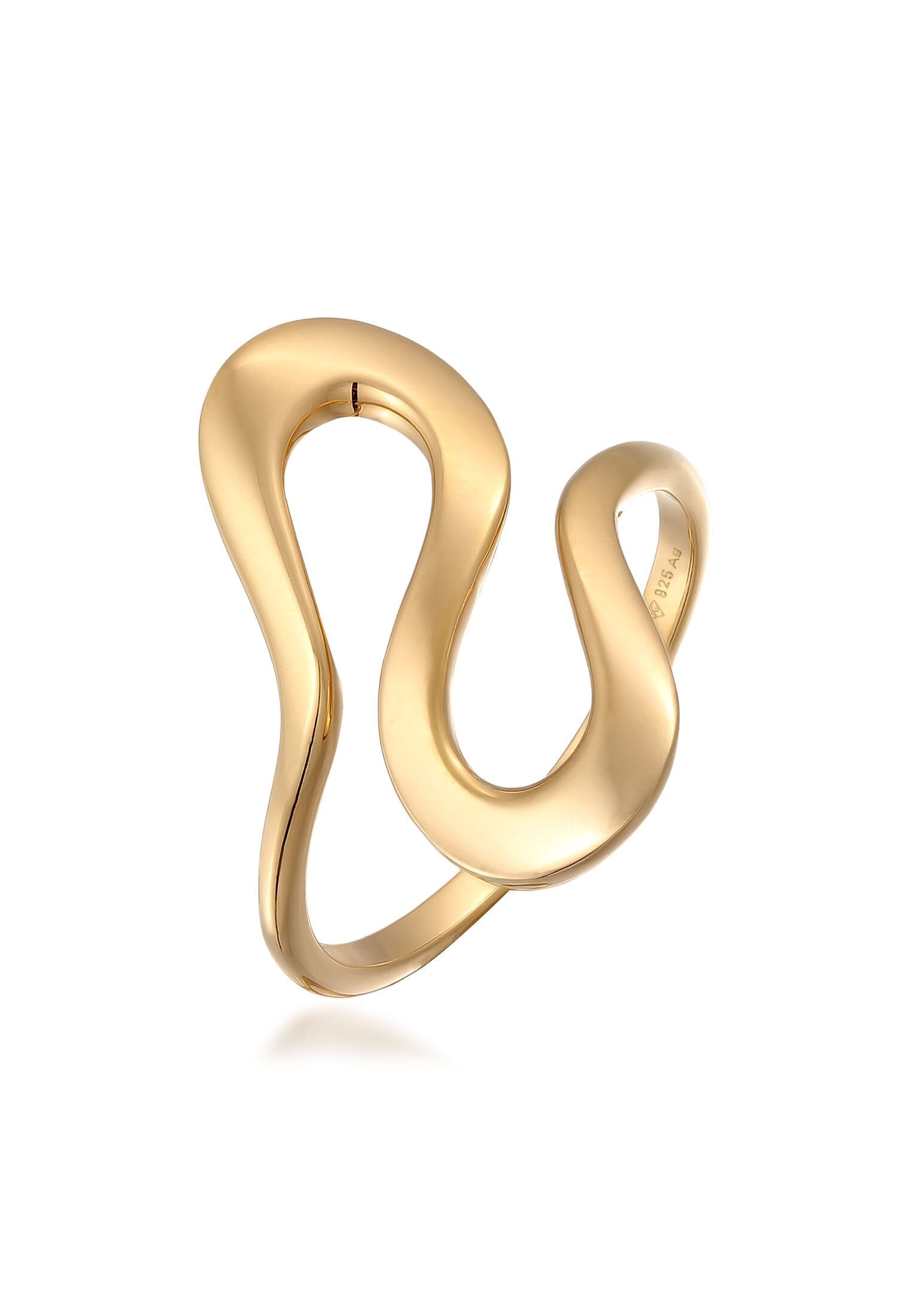 Elli Fingerring Welle Modisch Verspielt Fashion 925 Silber, Spirale günstig online kaufen