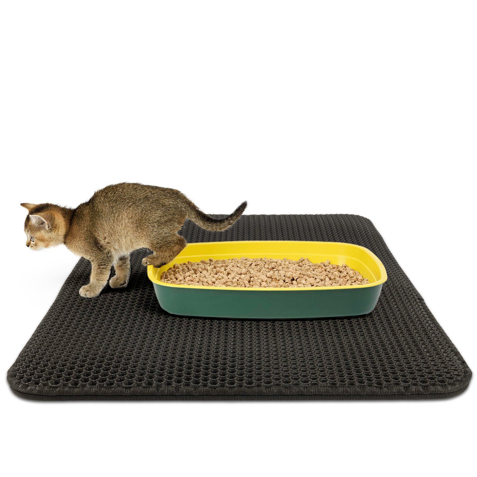 Karat Katzentoilette Katzenstreumatte Charly, Doppelschichtiges Waben-Design, Verschiedene Farben